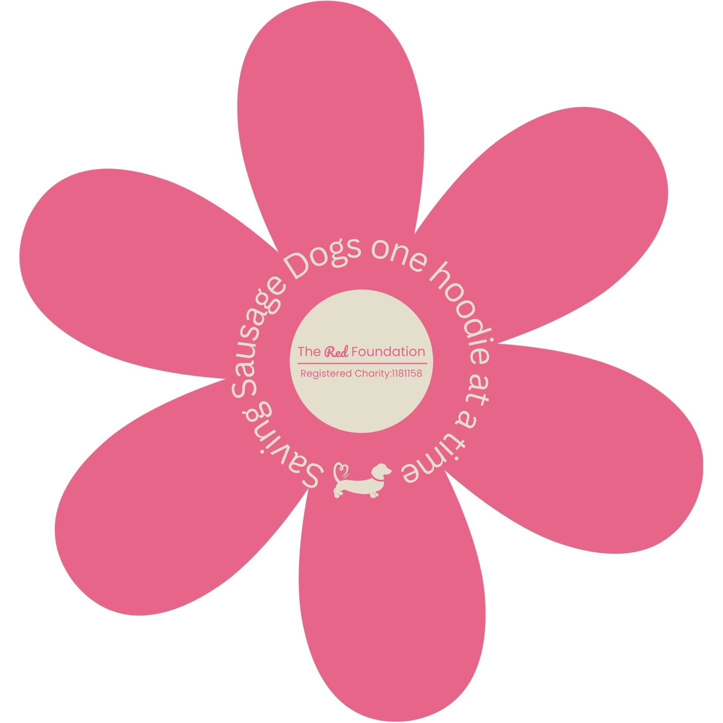 Spring Fling Edition Natural Stone Unisex Hoodie - Pink/Cream - Choose Your Back Design