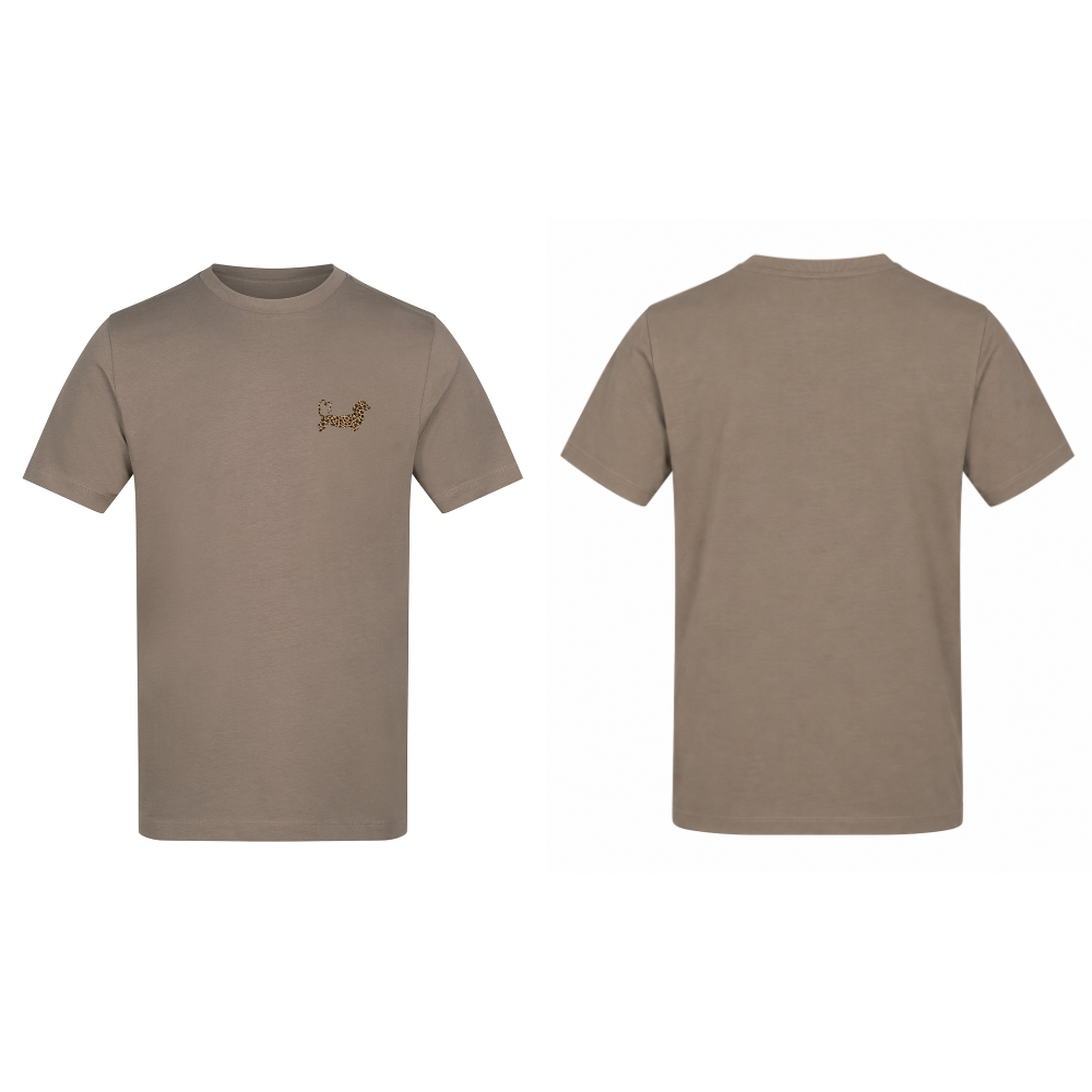 Leopard Print Dachshund T-Shirt – Mocha