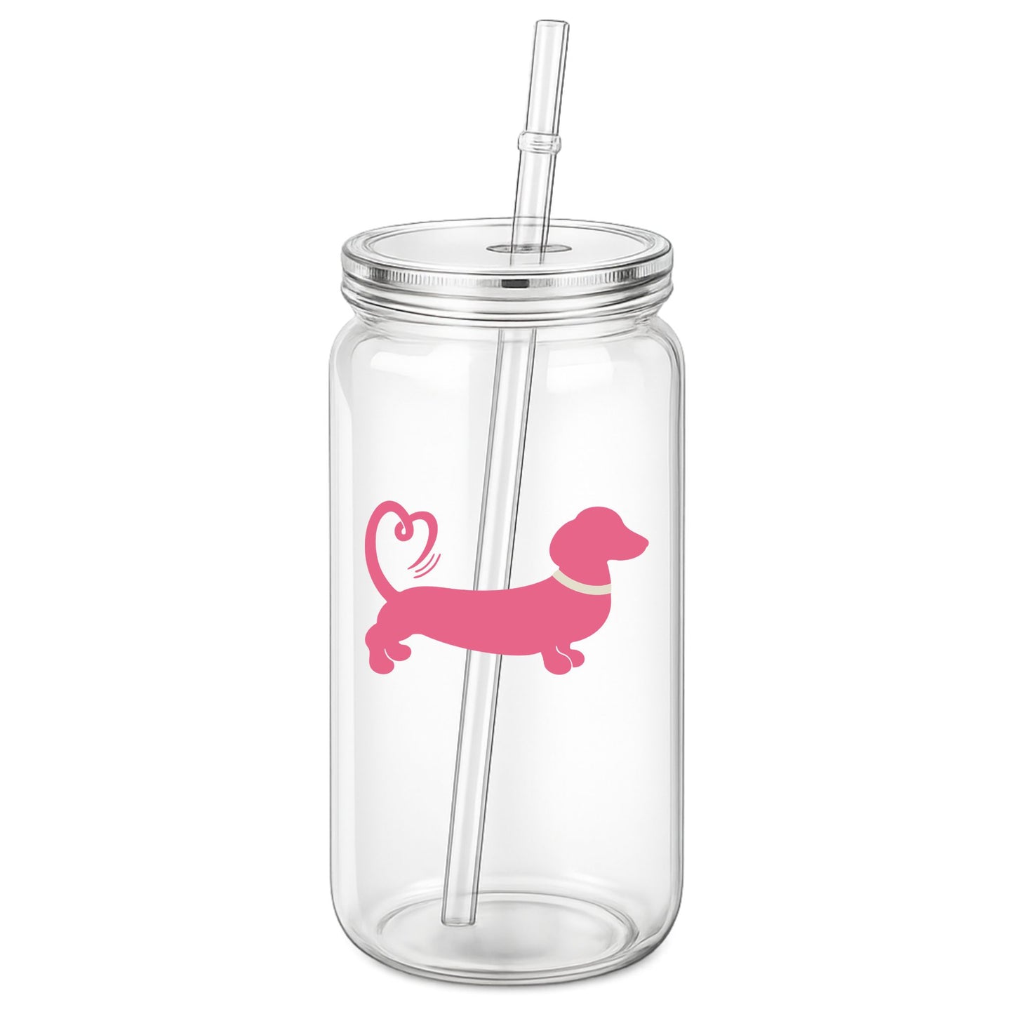Spring/Summer '26 Edit | 16oz Clear Dachshund Tumbler – Choose Your Colour 🥤☀️🐾
