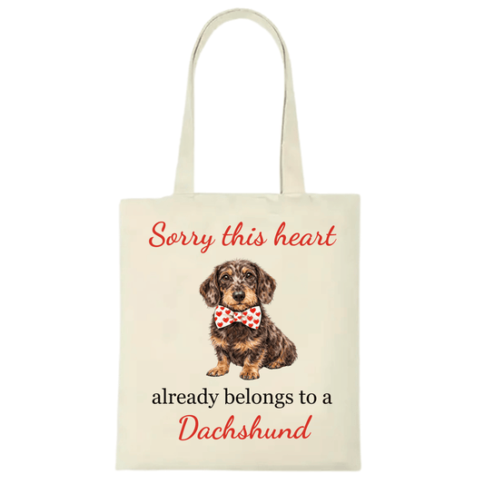 Sorry this heart already belongs to  Personalised Dachshund Tote Bag - 22 options to choose from