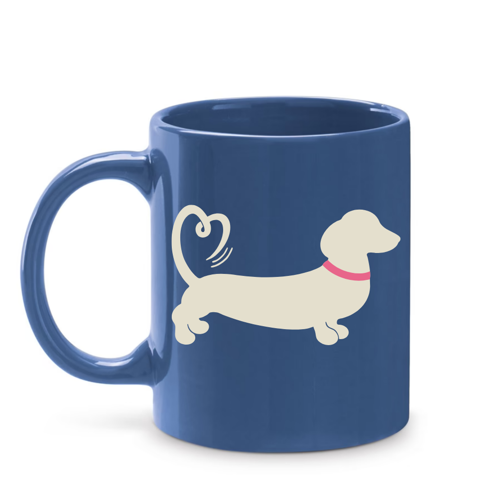 Spring/Summer '26 Edit | 12oz Blue Dachshund Mug – Choose Your Design ☕💙🐾