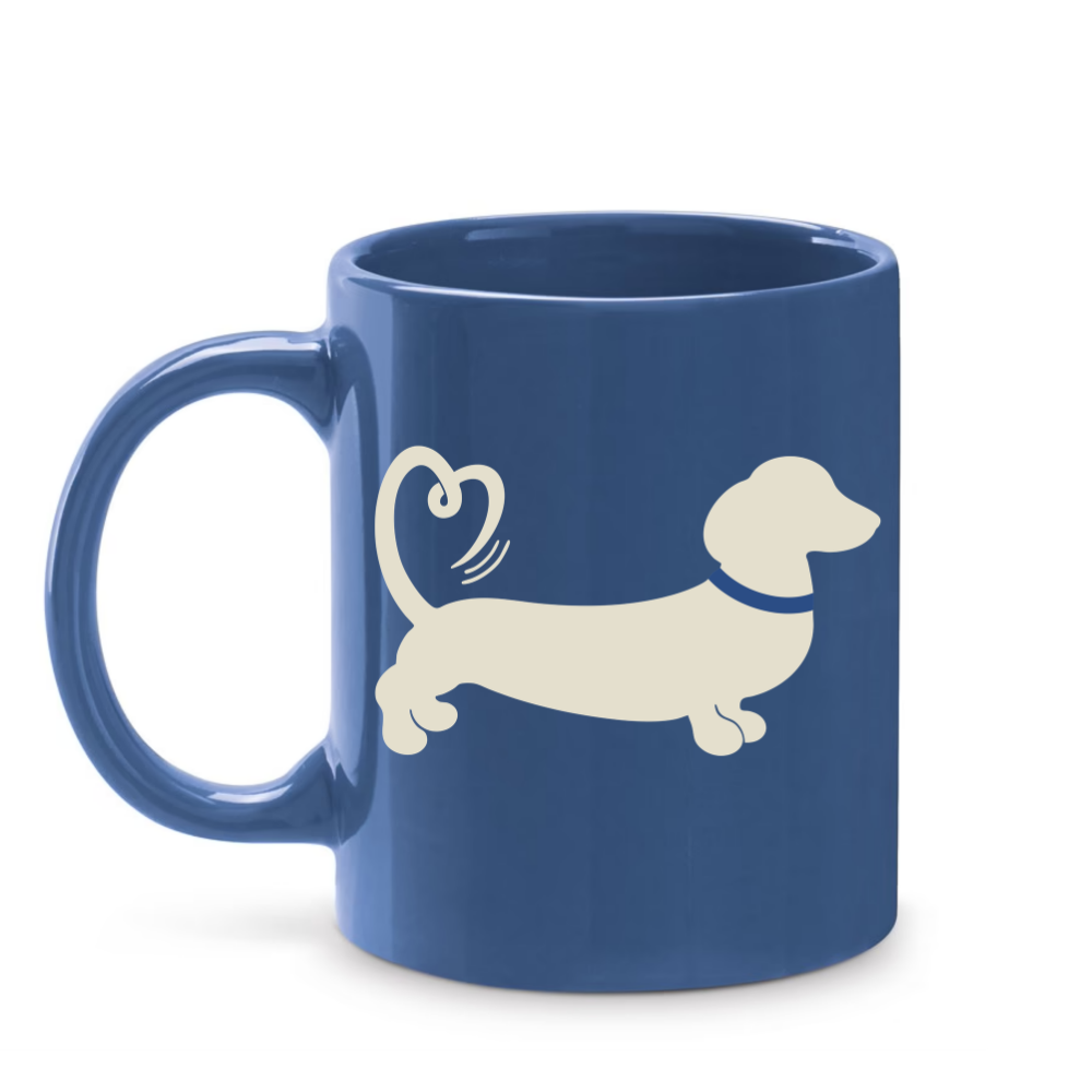 Spring/Summer '26 Edit | 12oz Blue Dachshund Mug – Choose Your Design ☕💙🐾