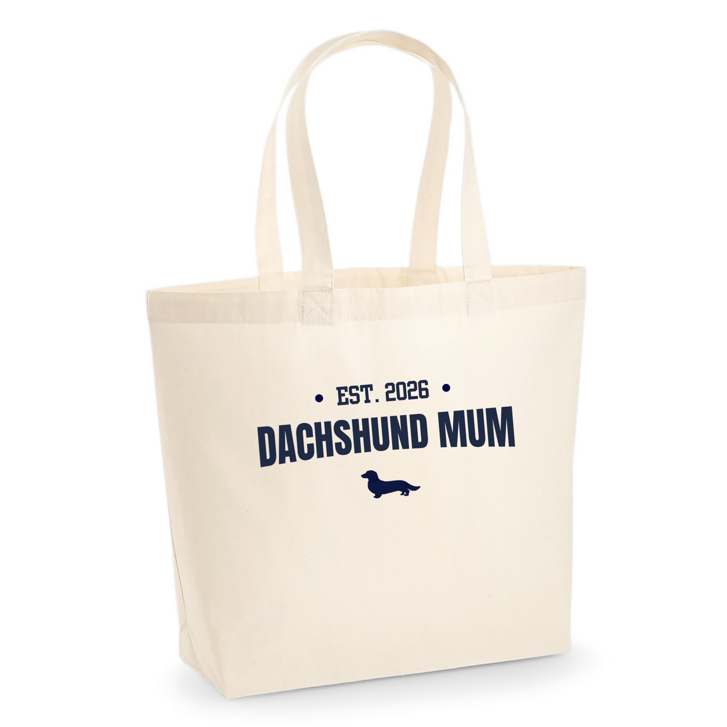 Dachshund Mum Personalised Maxi Tote Bag - 3 Coats & 5 Colours to Choose From