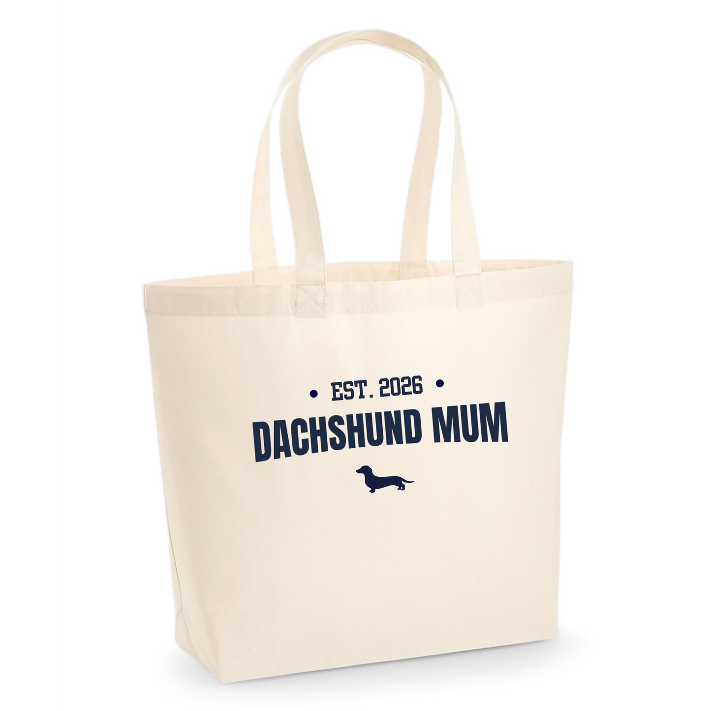 Dachshund Mum Personalised Maxi Tote Bag - 3 Coats & 5 Colours to Choose From