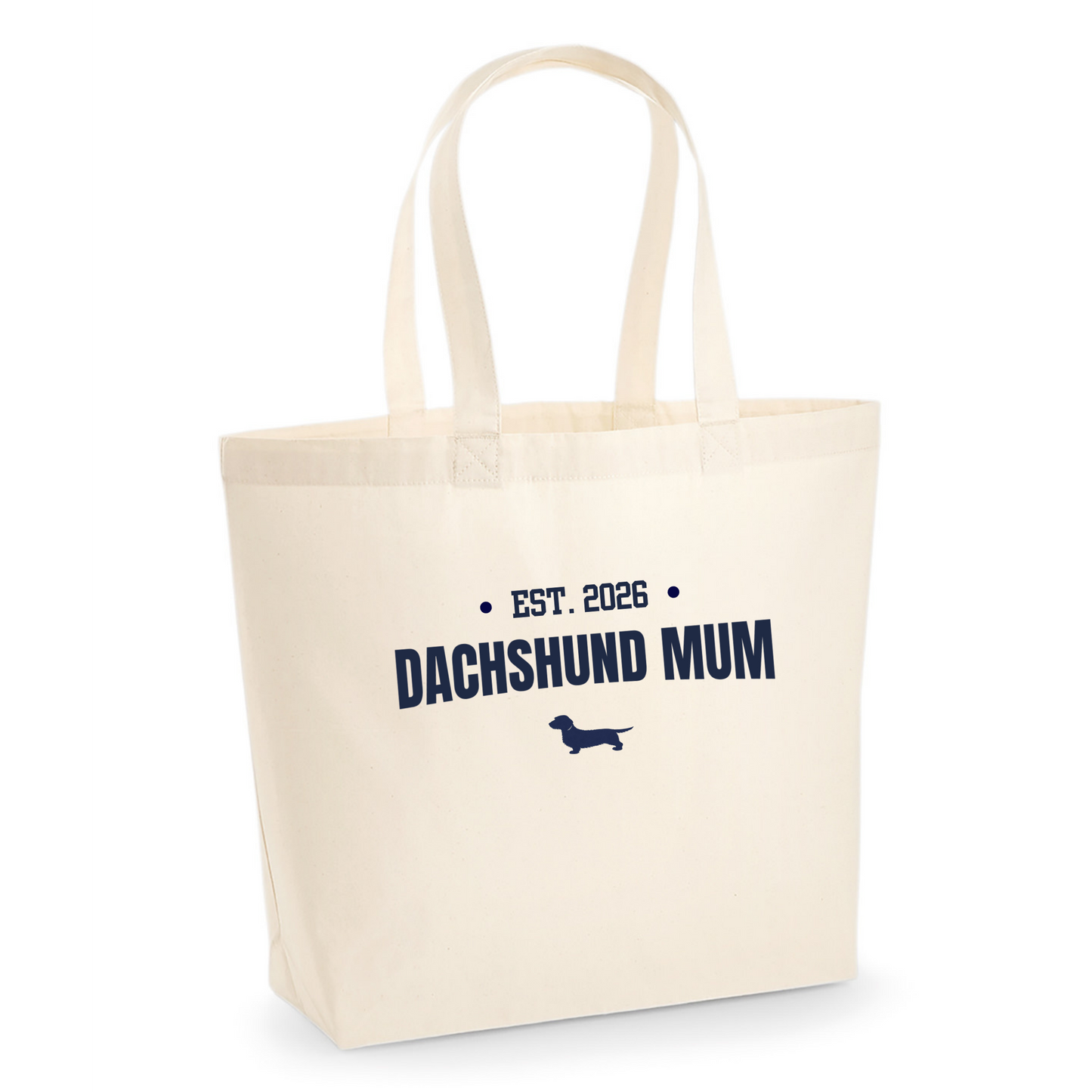 Dachshund Mum Personalised Maxi Tote Bag - 3 Coats & 5 Colours to Choose From
