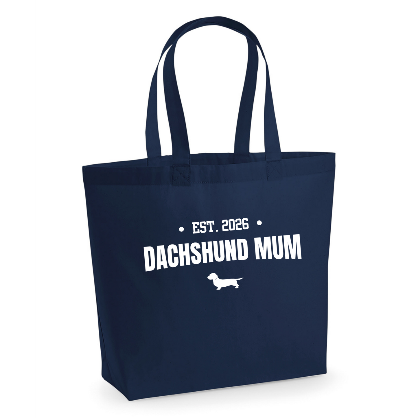 Dachshund Mum Personalised Maxi Tote Bag - 3 Coats & 5 Colours to Choose From
