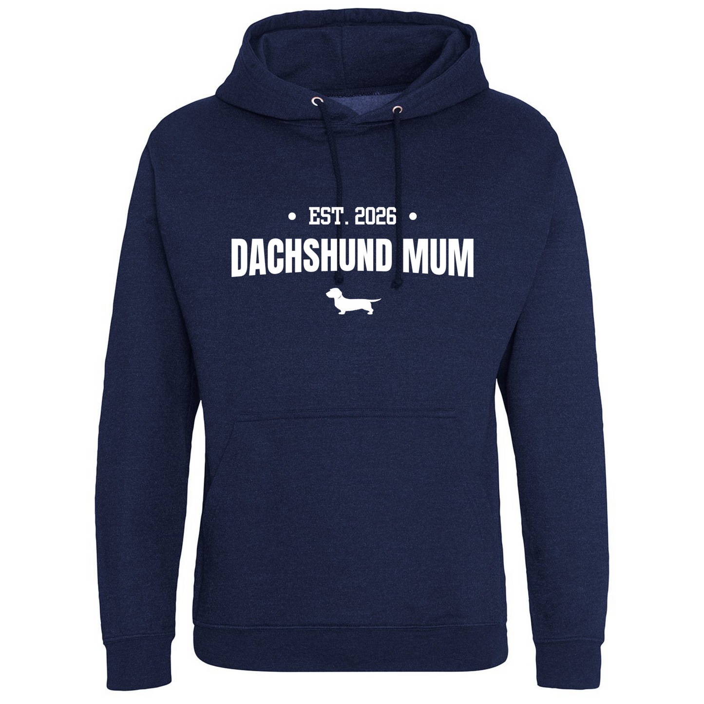 Dachshund Mum Personalised Year Hoodie - Wire Hair - 5 Colours - Unisex