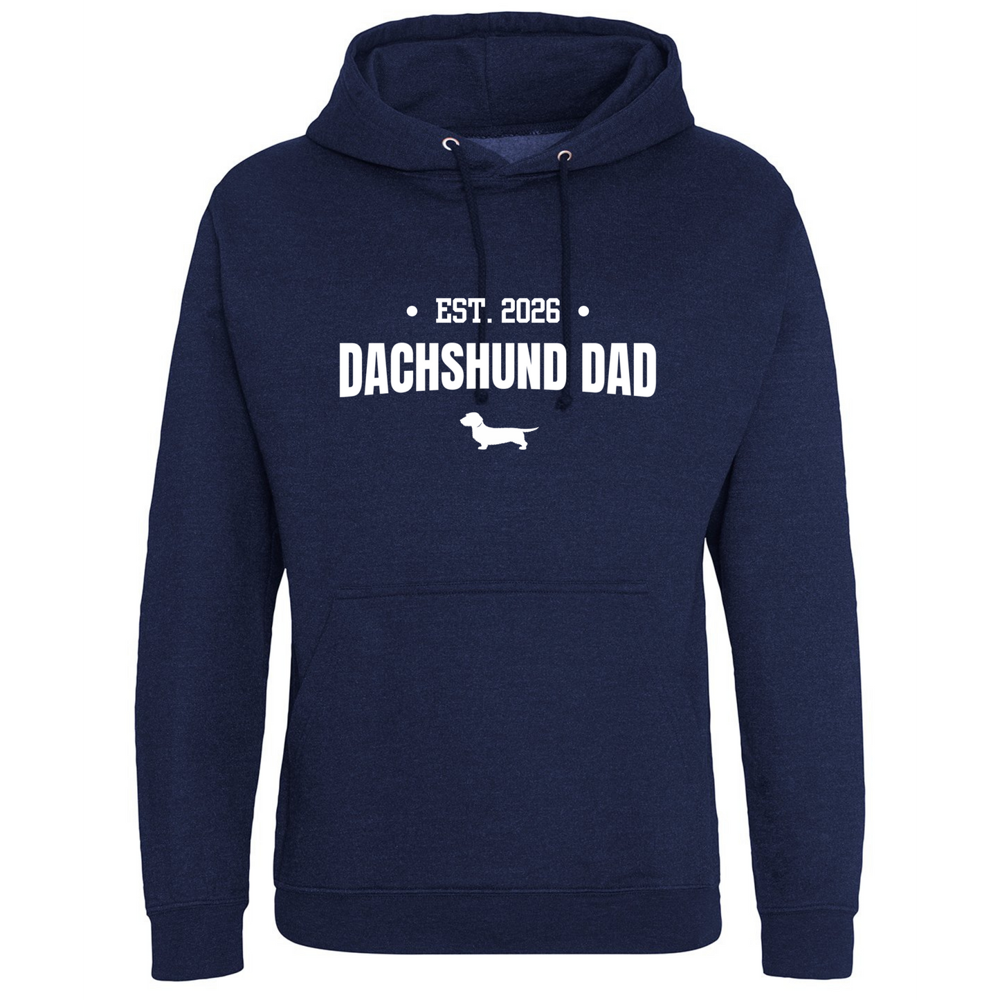 Dachshund Dad Personalised Year Hoodie - Wire Hair - 5 Colours - Unisex