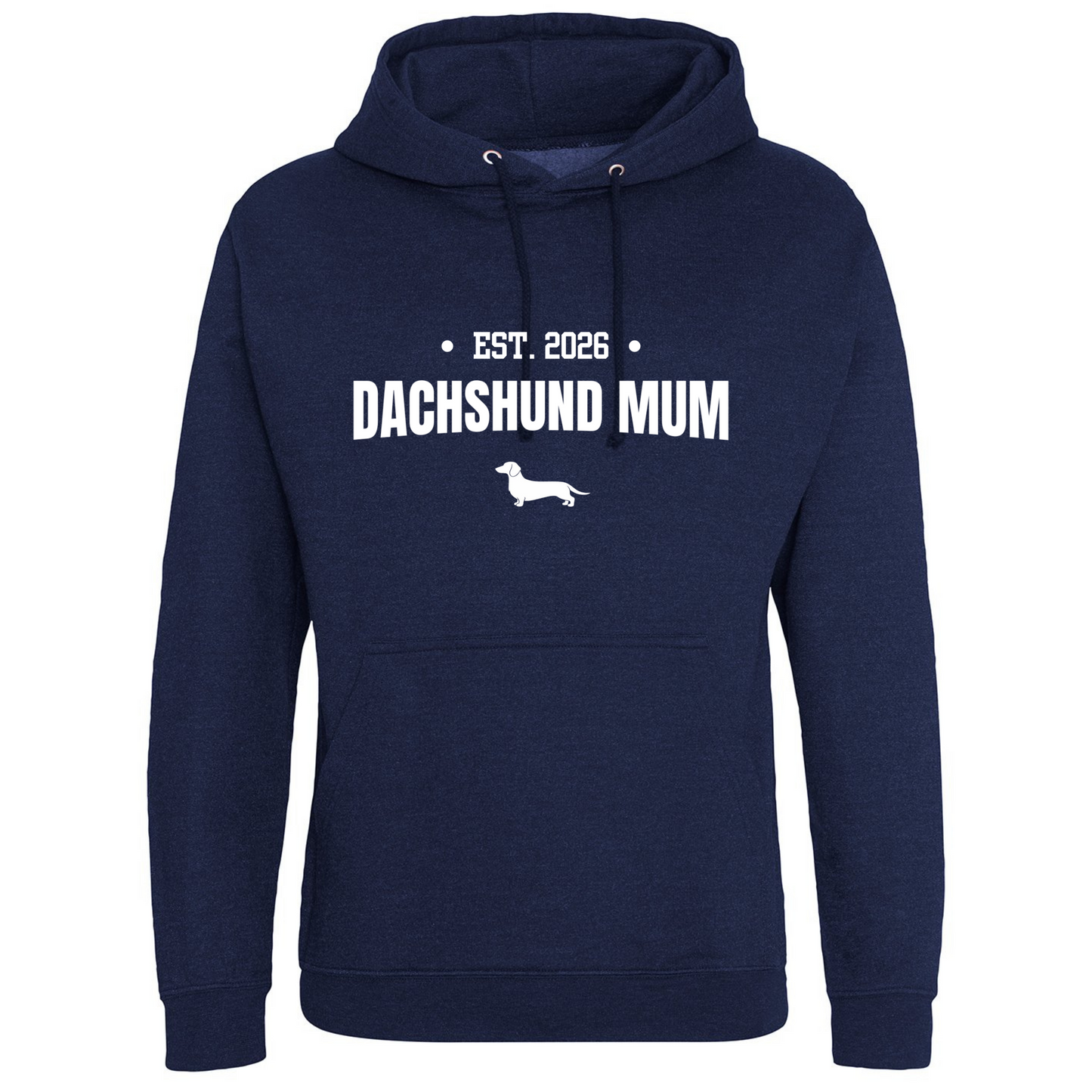 Dachshund Mum Personalised Year Hoodie - Smooth Coat - 5 Colours - Unisex