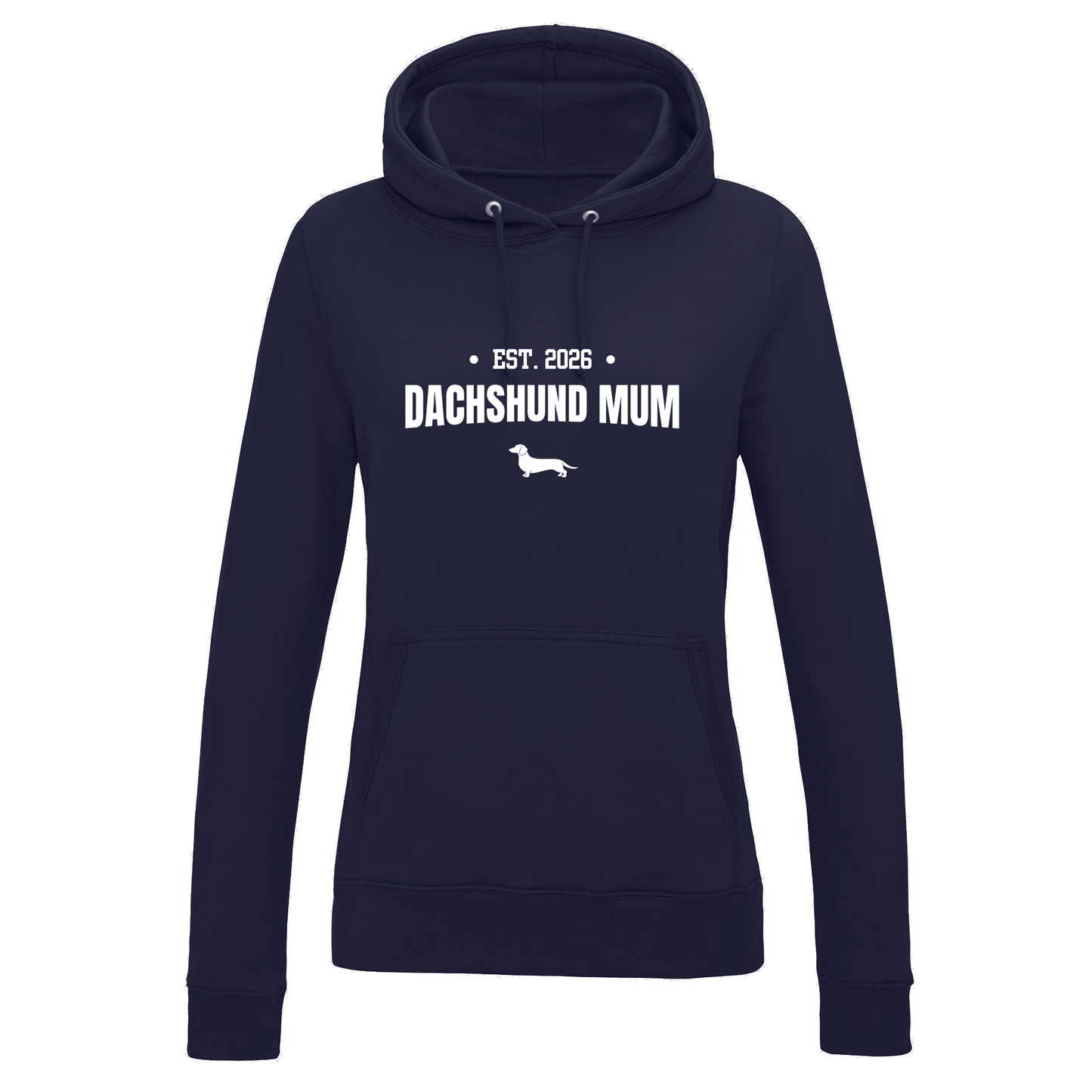Dachshund Mum Personalised Year Hoodie - Smooth Coat - 5 Colours - Women's Fit