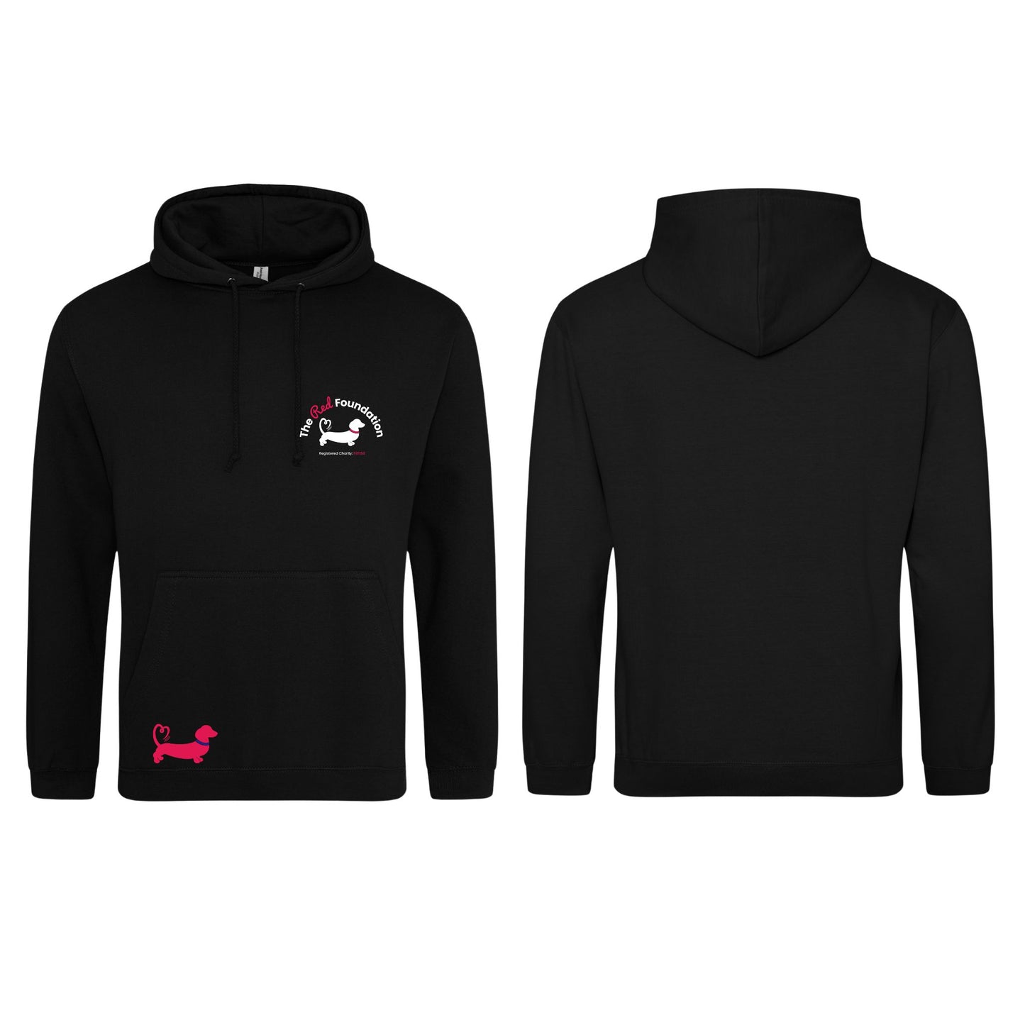 The Red Foundation Logo Hoodie Deep Black - Choose your design