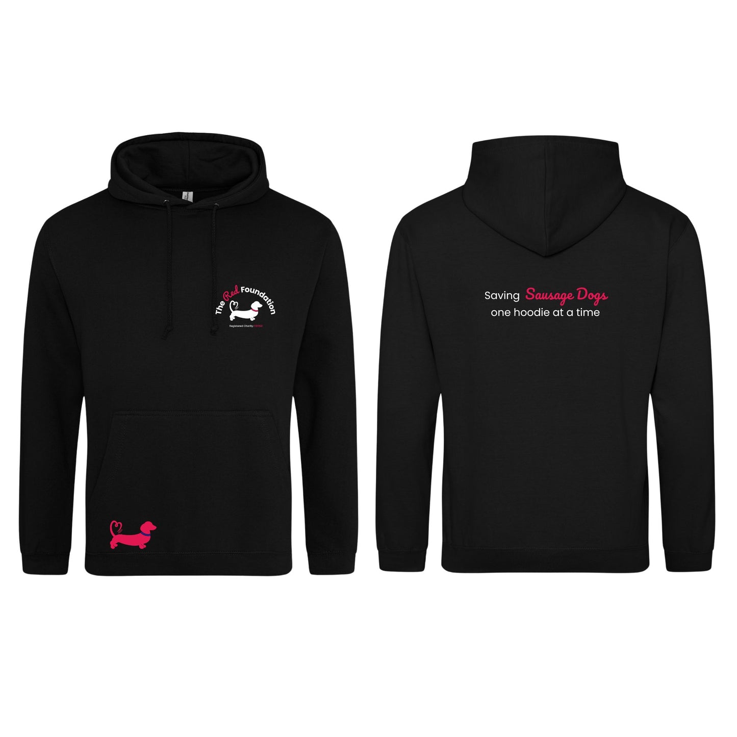 The Red Foundation Logo Hoodie Deep Black - Choose your design