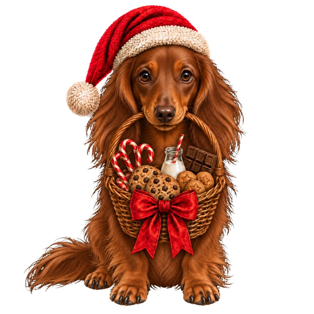 2026 Personalised Sausage Dog Christmas Stocking - Choice of Coats & Colours