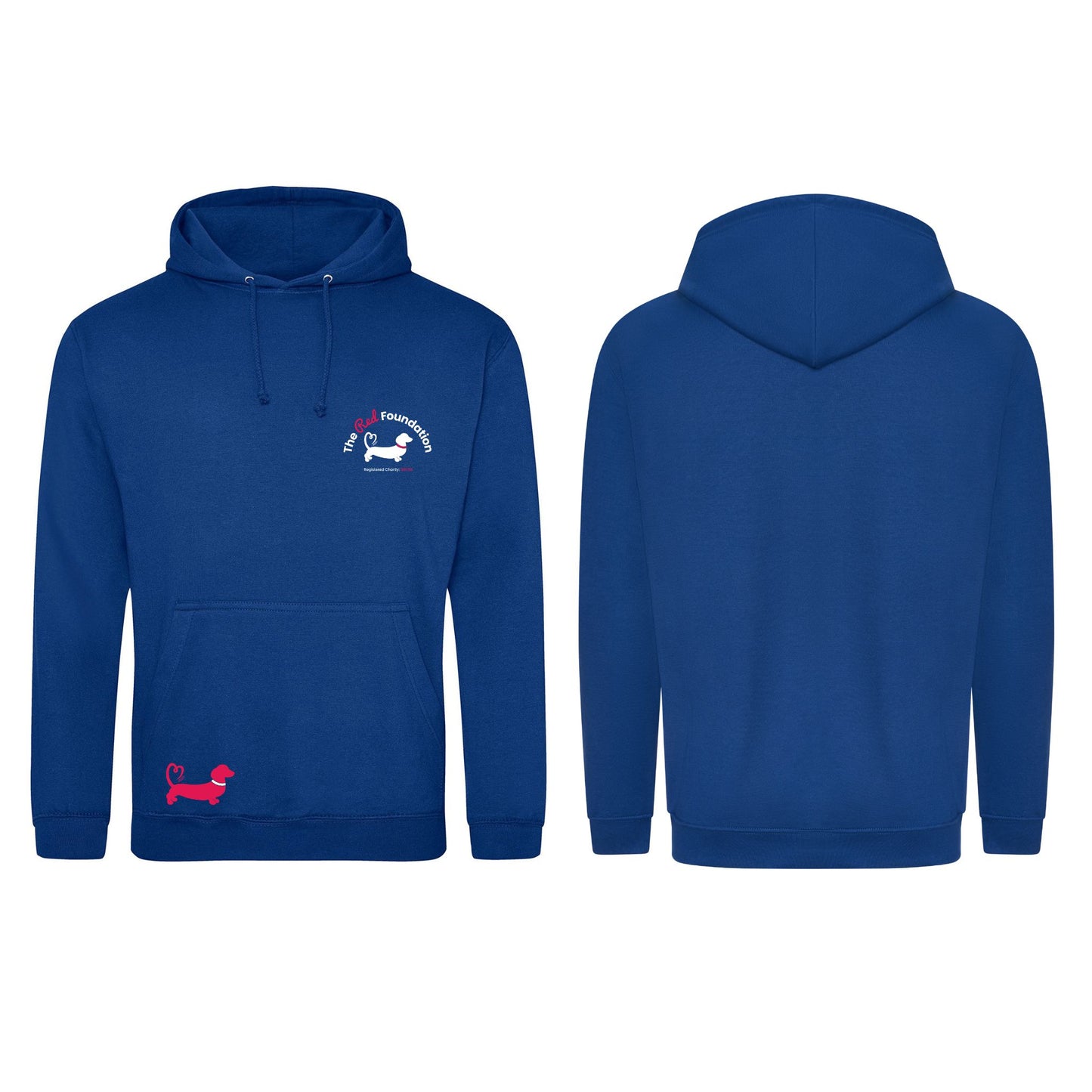 The Red Foundation Logo Hoodie Bright Royal Blue - Choose your design