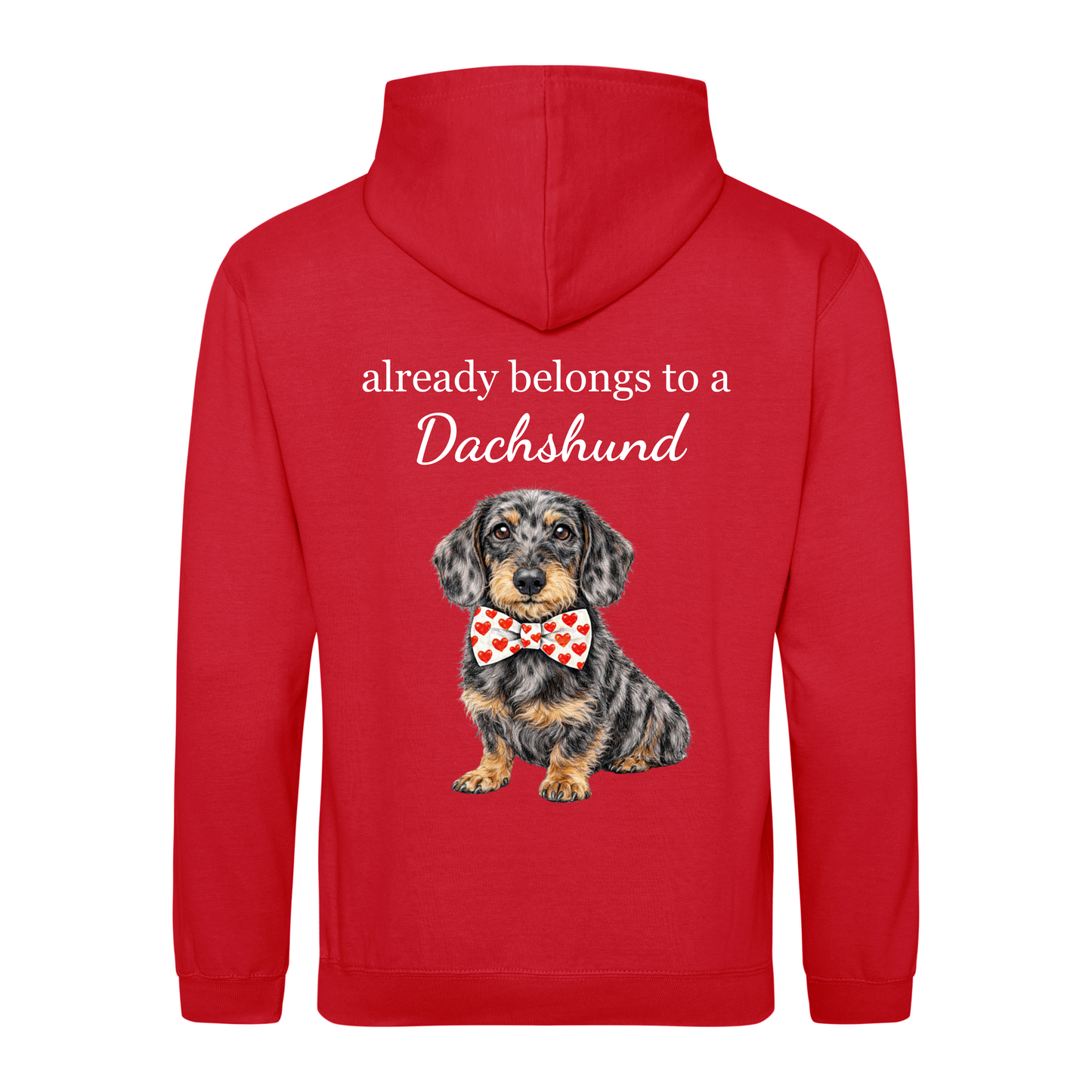 Sorry this heart already belongs to a Dachshund Hoodie - Unisex Fire Red - 22 Designs to choose from