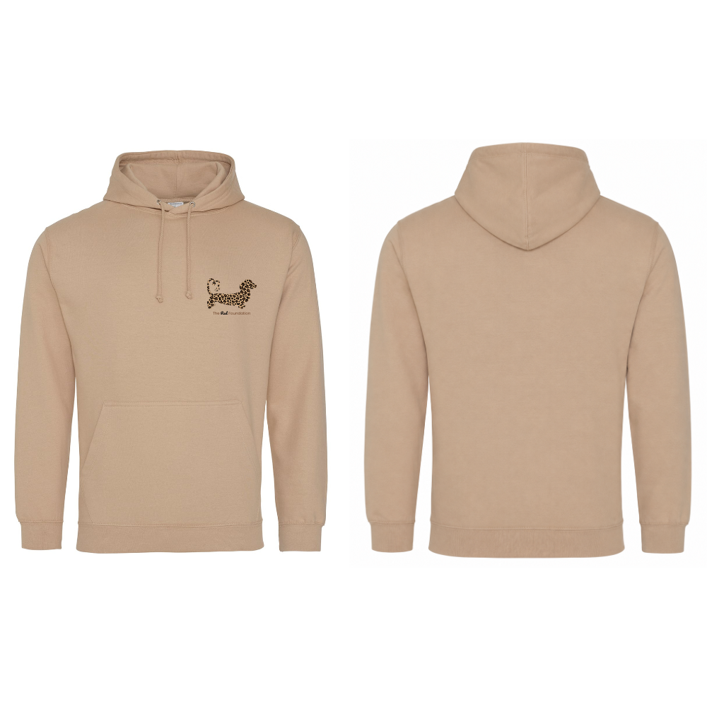 Leopard Print Dachshund Hoodie – Nude