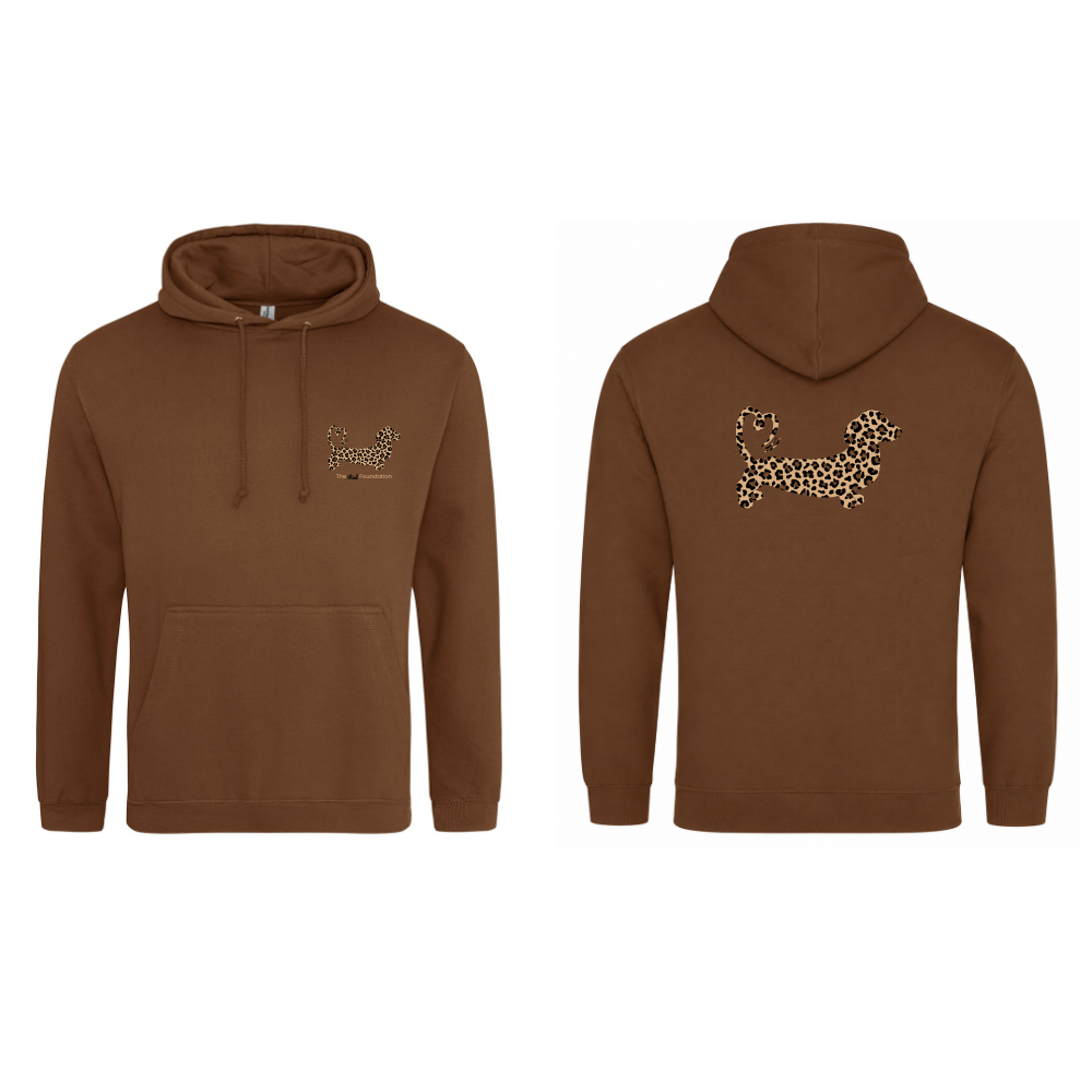 Leopard Print Dachshund Hoodie – Caramel Toffee