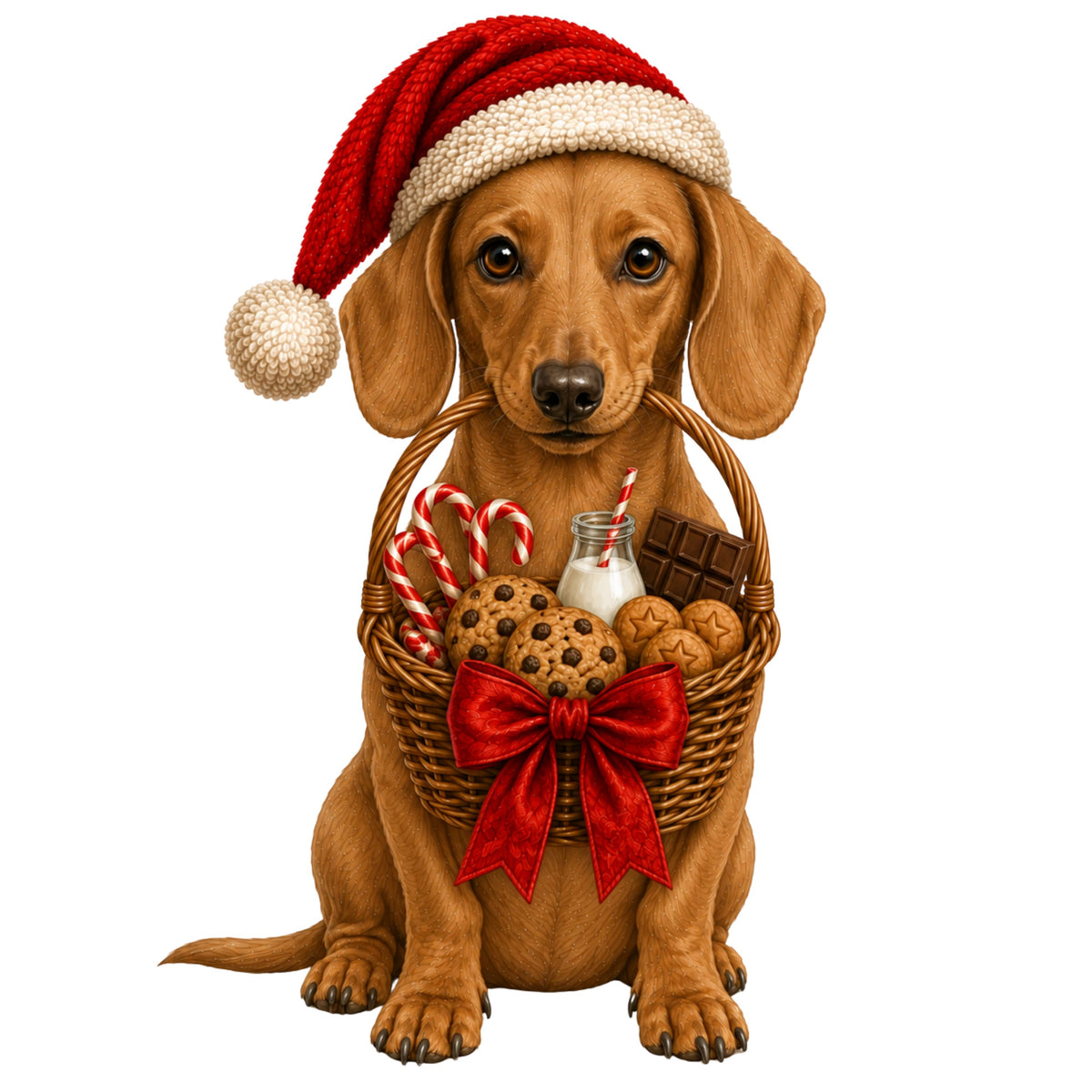 2026 Personalised Sausage Dog Christmas Stocking - Choice of Coats & Colours
