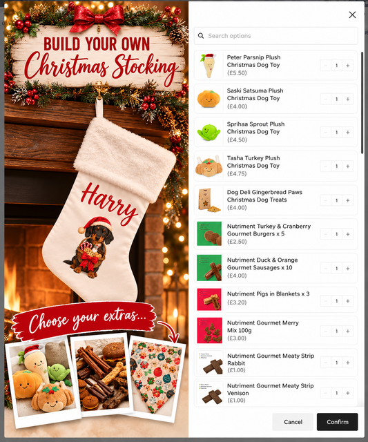 Build Your Own Personalised Sausage Dog Christmas Stocking 2026