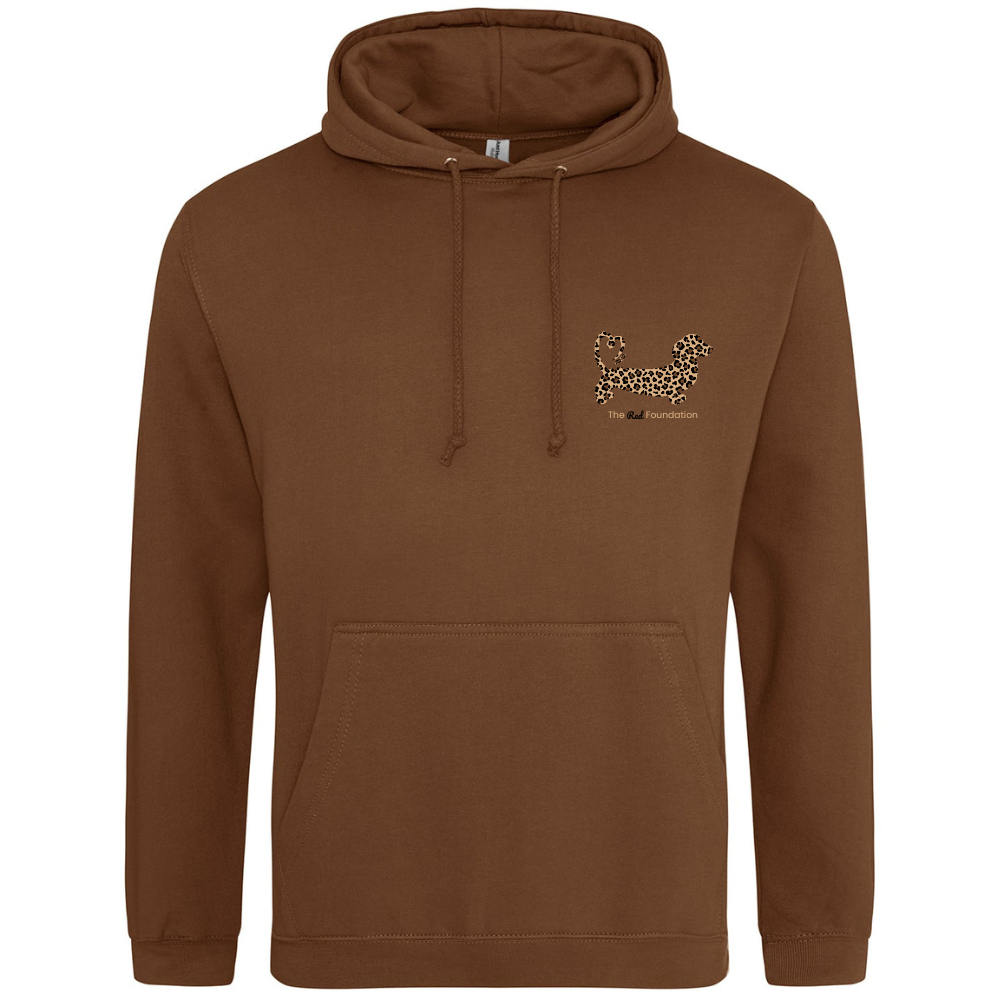 Leopard Print Dachshund Hoodie – Caramel Toffee