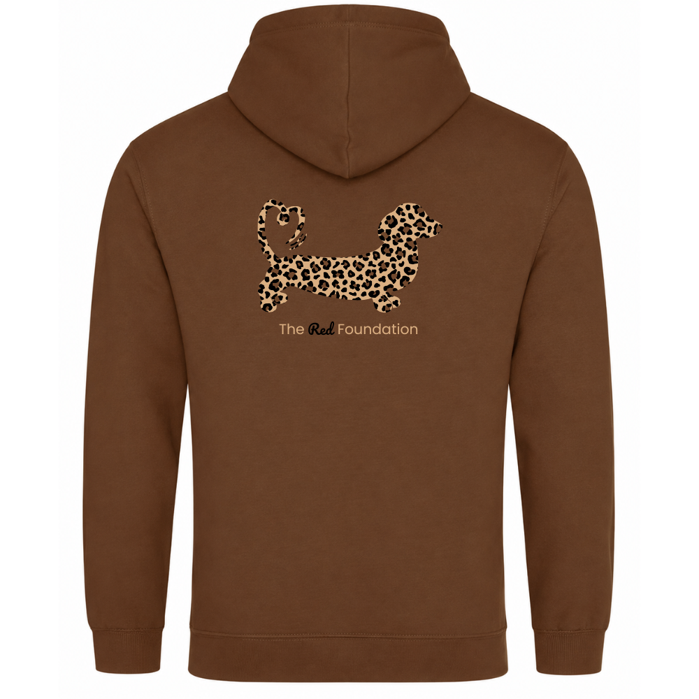 Leopard Print Dachshund Hoodie – Caramel Toffee