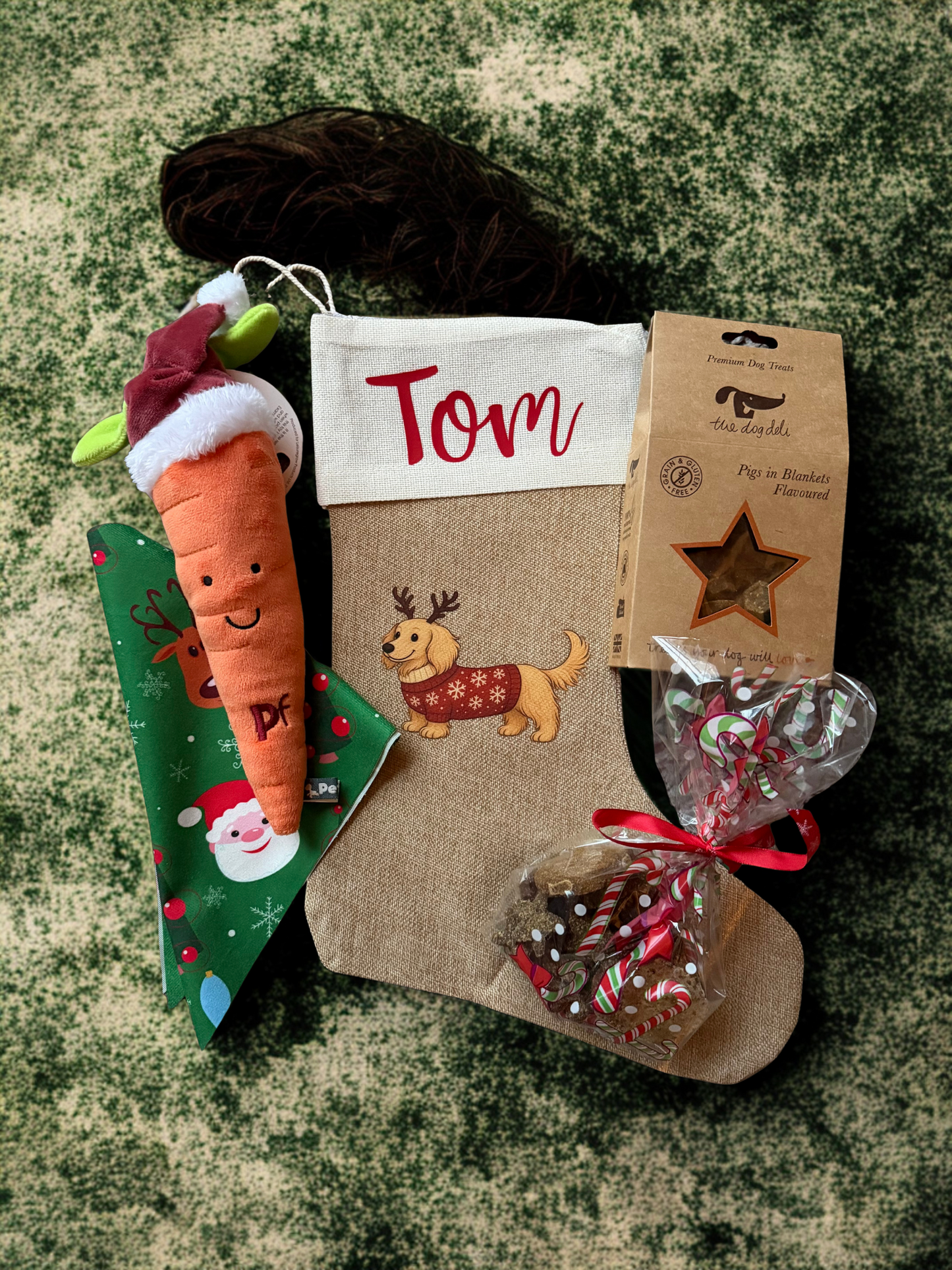 Pre Filled Personalised Sausage Dog Christmas Stocking - Choose from 21 Designs (Dispatch after 26th Nov)