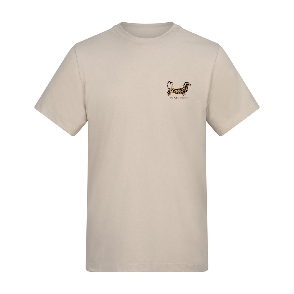 Leopard Print Dachshund T-Shirt – Natural Stone