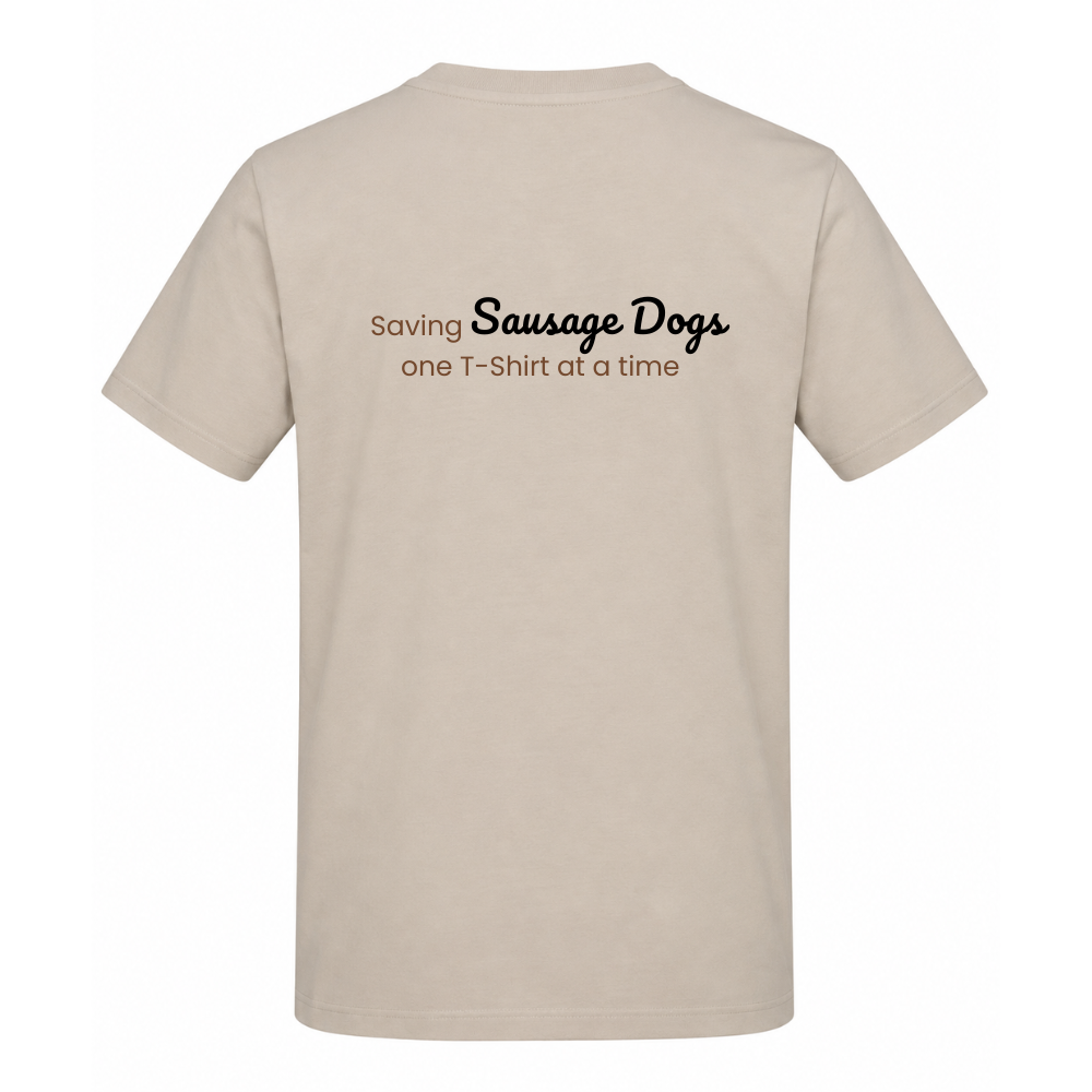 Leopard Print Dachshund T-Shirt – Natural Stone