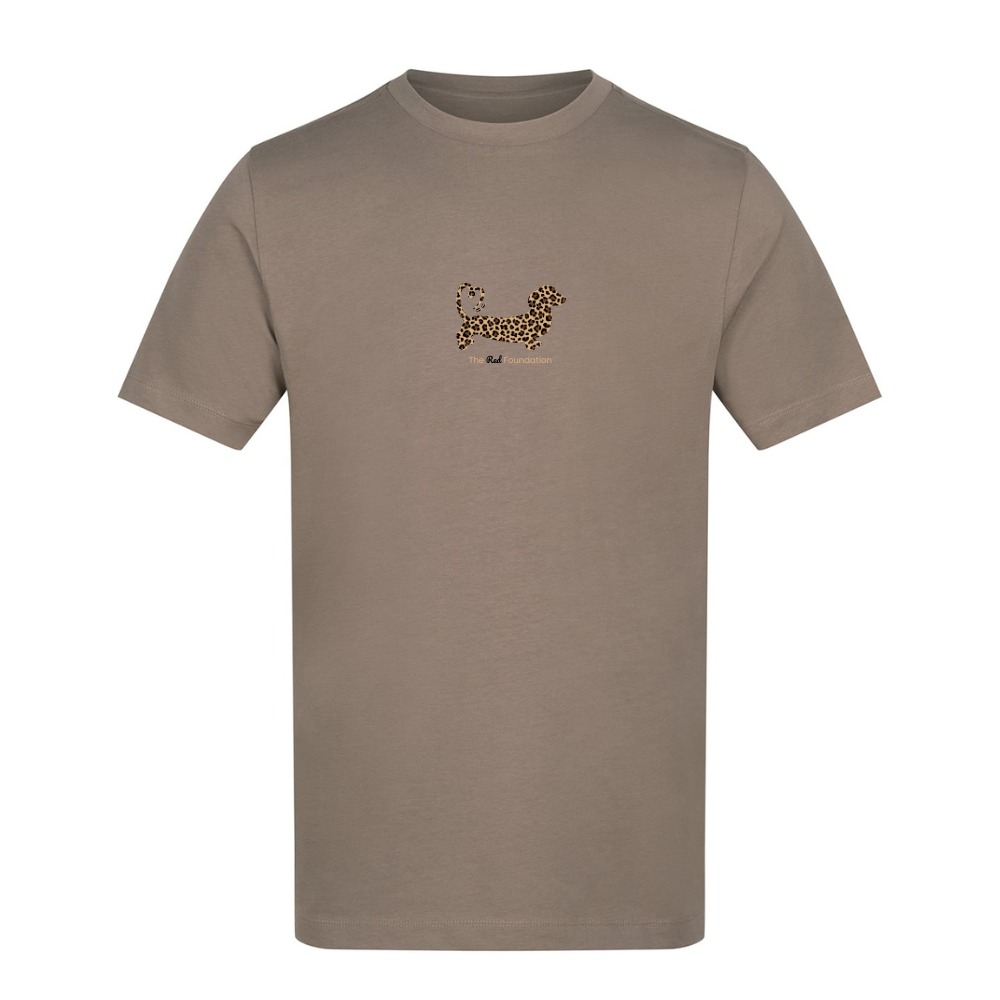 Leopard Print Dachshund T-Shirt – Mocha