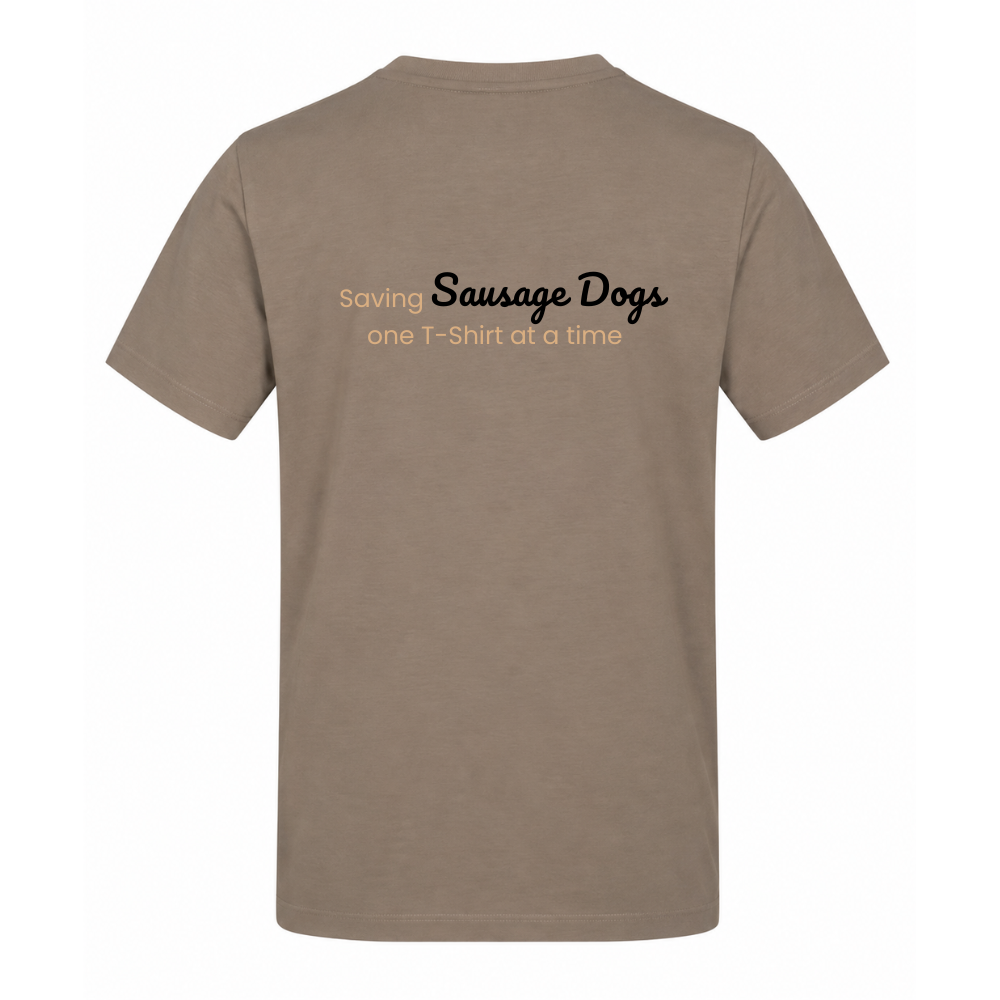 Leopard Print Dachshund T-Shirt – Mocha