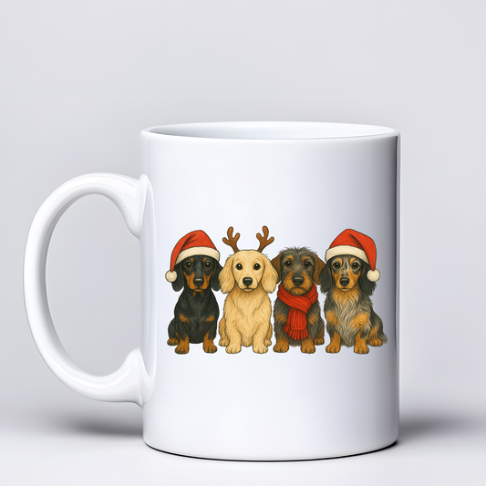 Christmas Crew Dachshund Mug (Dispatch after 26th Nov)