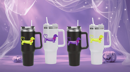 Halloween Limited Edition 40oz Stainless Steel Insulated Cup with Handle & Straw - Choice of Colours