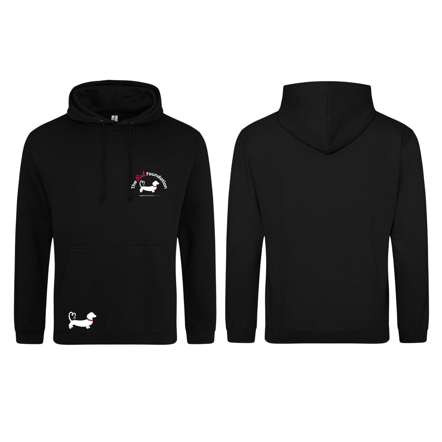 The Red Foundation Logo Hoodie Deep Black - Choose your design