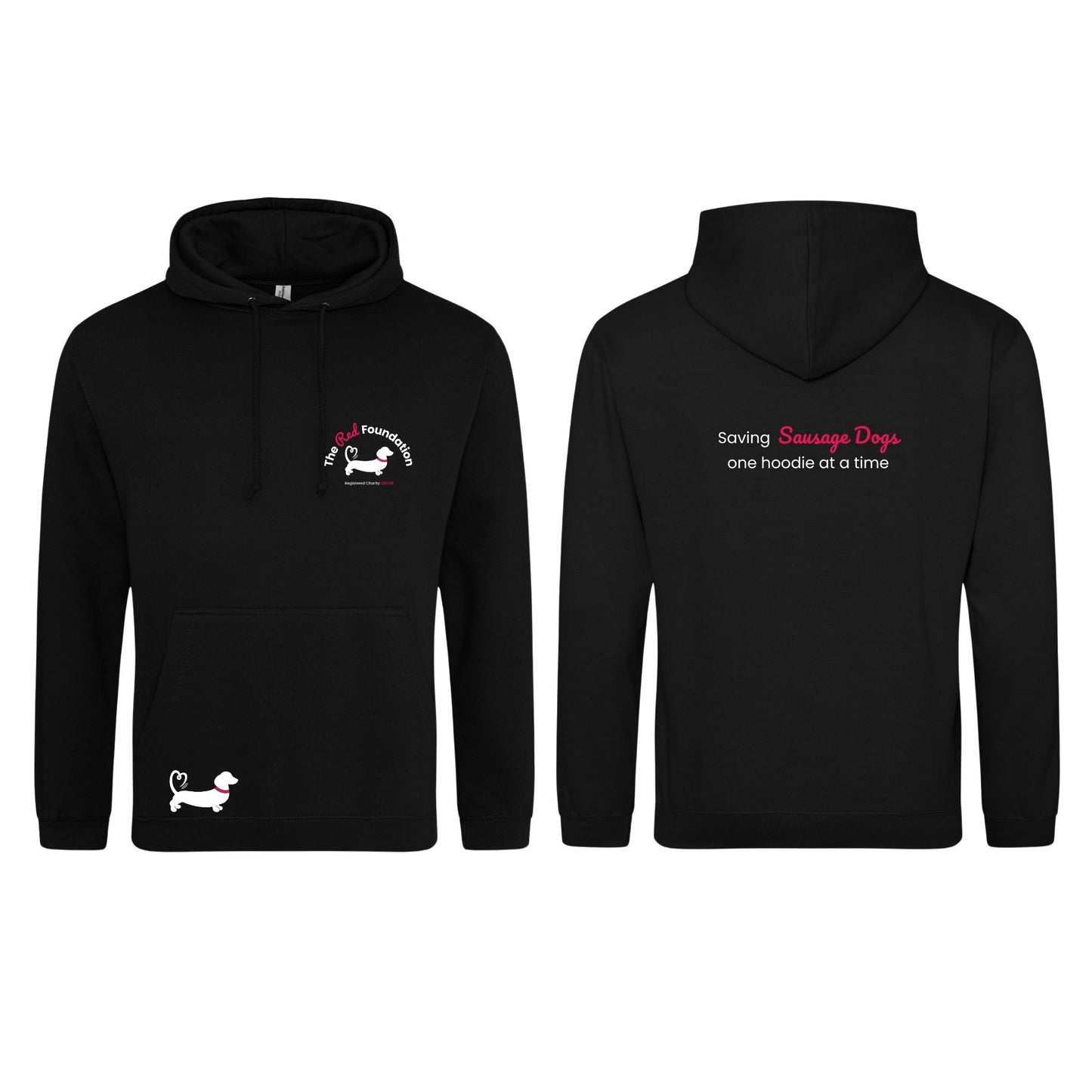 The Red Foundation Logo Hoodie Deep Black - Choose your design