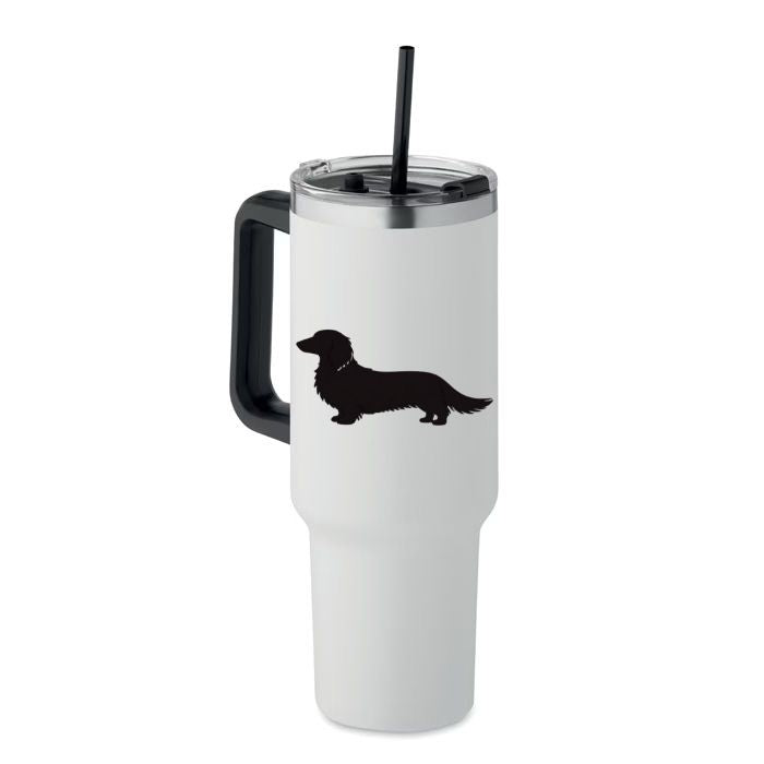 Dachshund Silhouette Double Wall Stainless Steel Tumbler – Choice of Coat