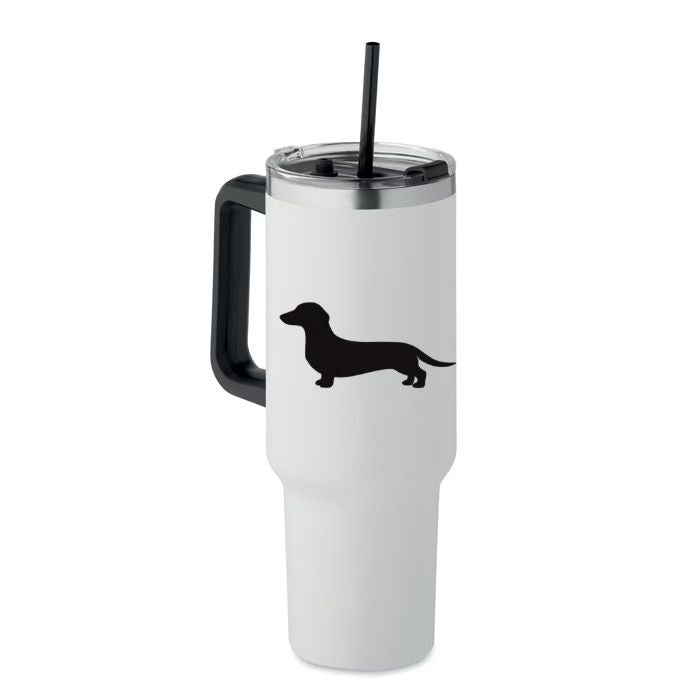 Dachshund Silhouette Double Wall Stainless Steel Tumbler – Choice of Coat
