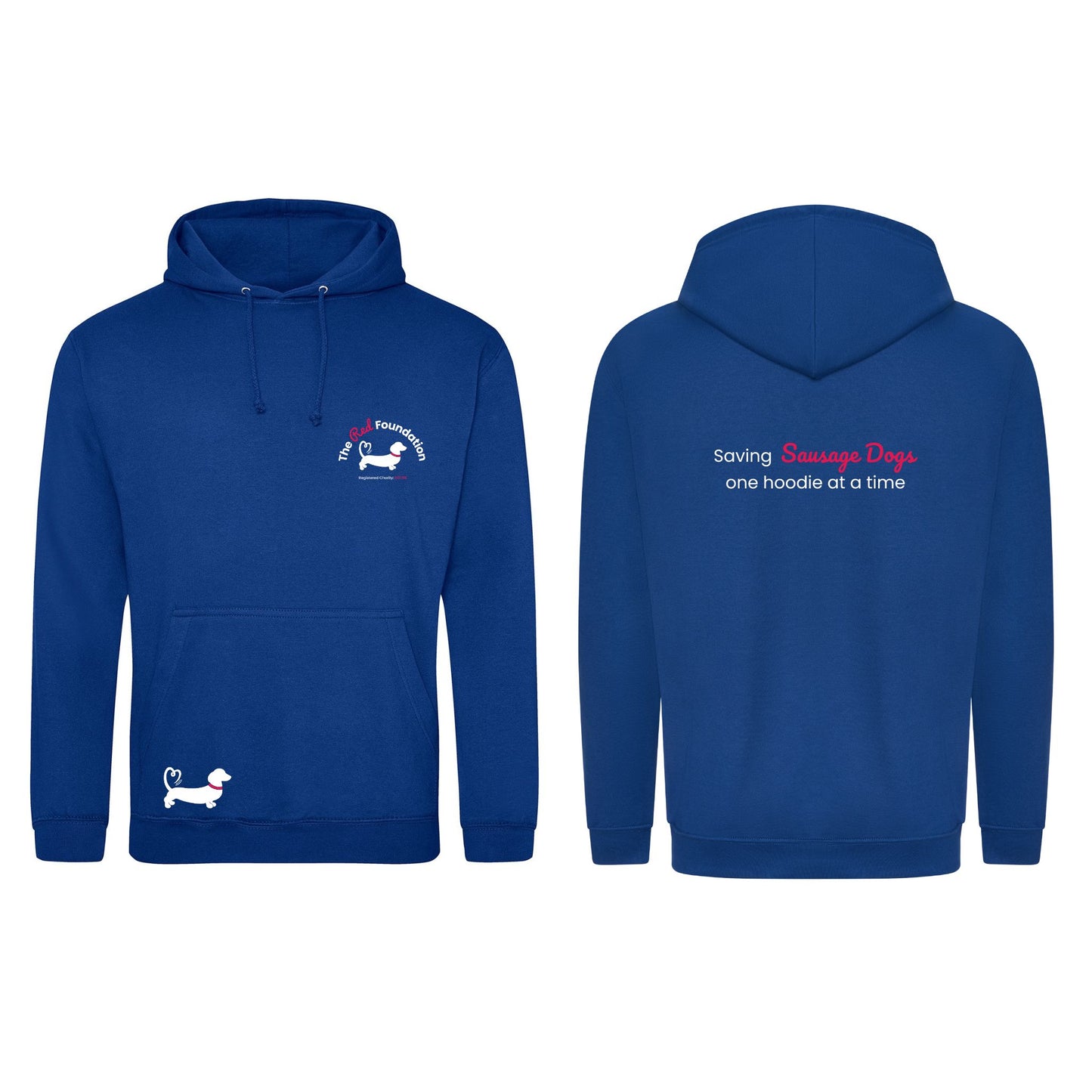 The Red Foundation Logo Hoodie Bright Royal Blue - Choose your design