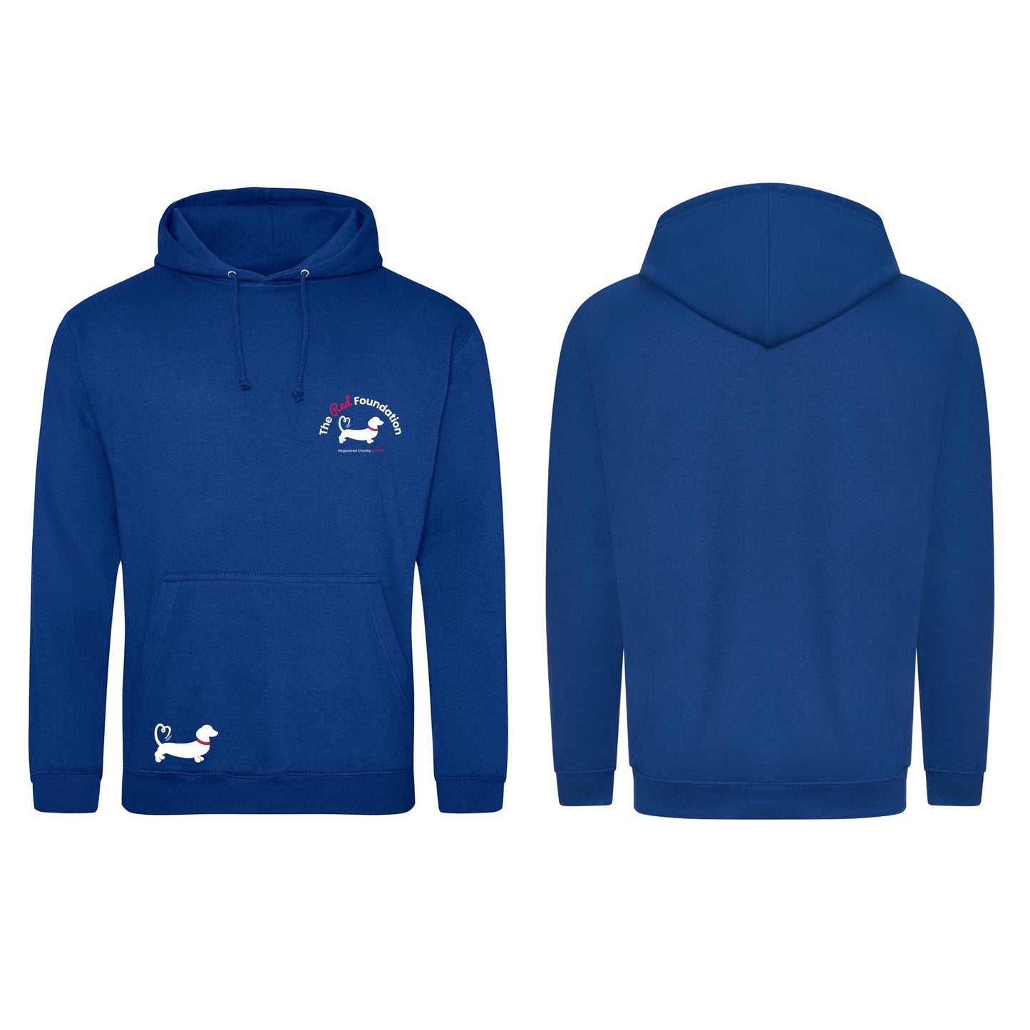 The Red Foundation Logo Hoodie Bright Royal Blue - Choose your design