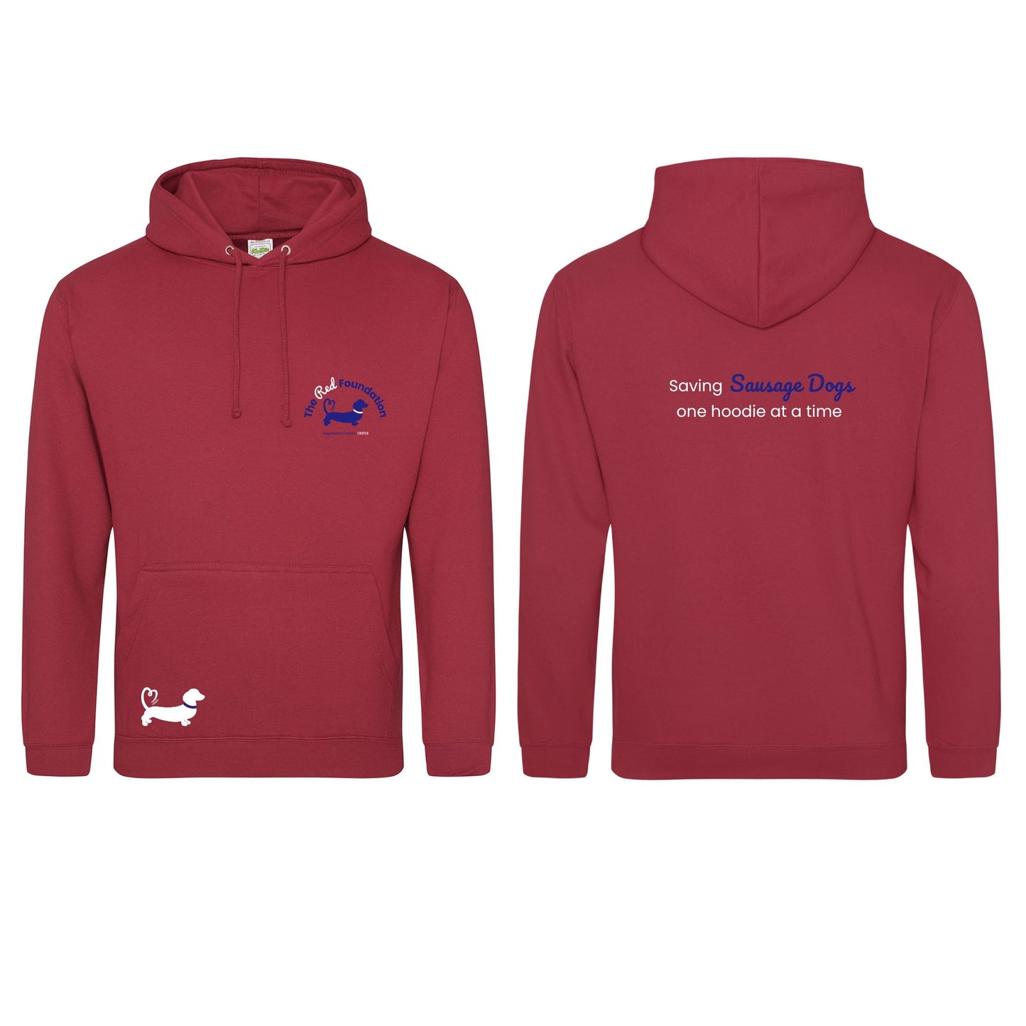 The Red Foundation Logo Hoodie Brick Red - Choose your design