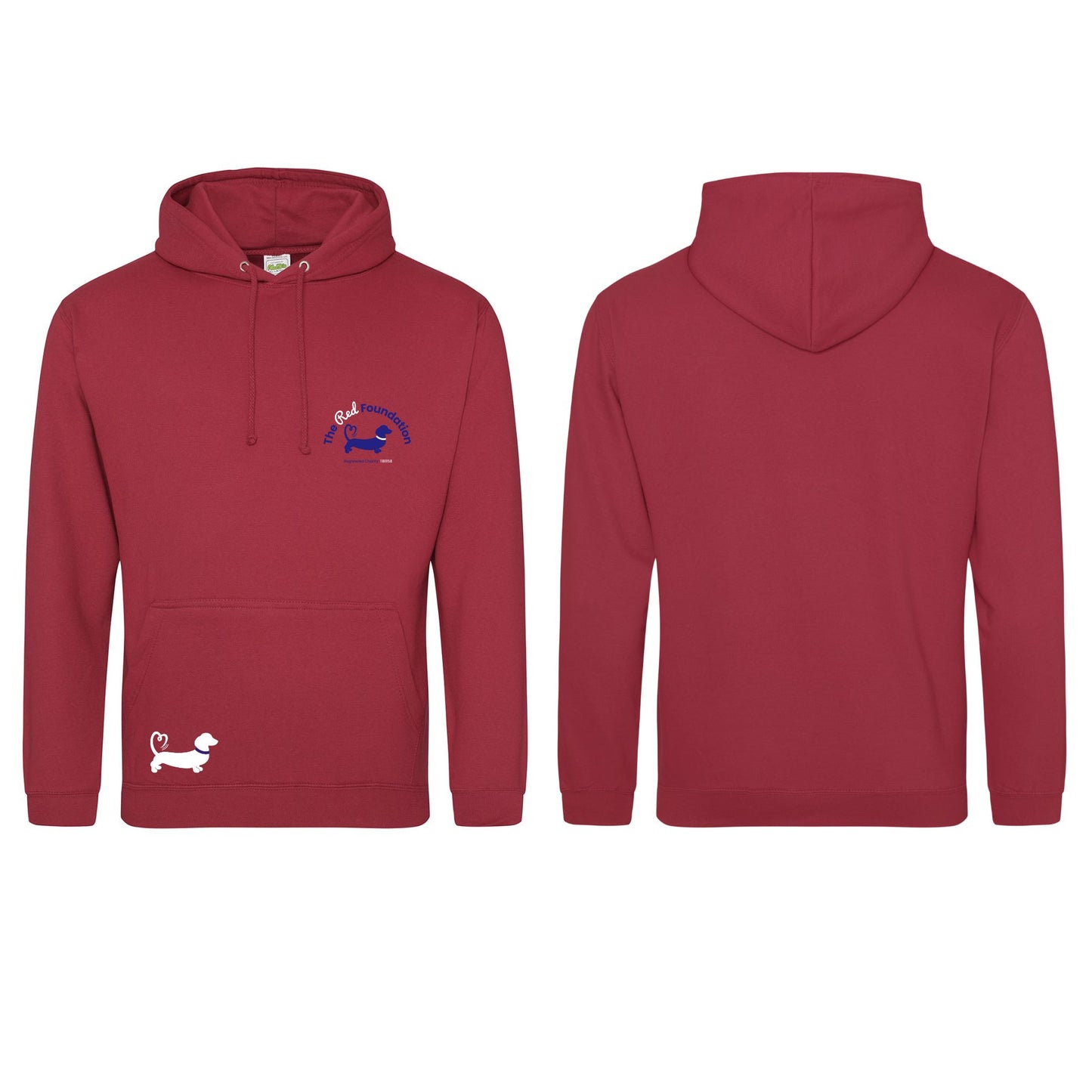 The Red Foundation Logo Hoodie Brick Red - Choose your design