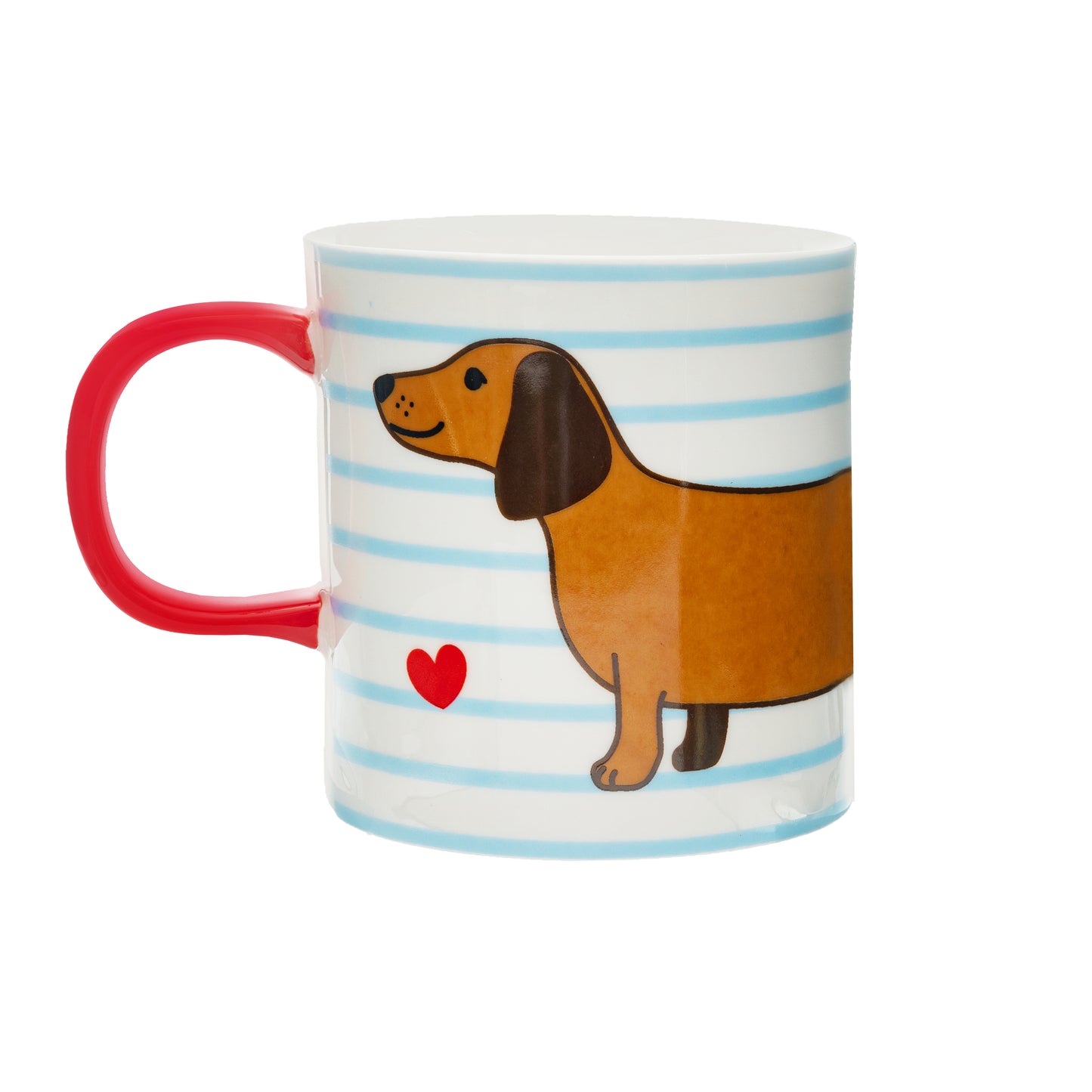 Sausage Dog Mug | Blue & White Porcelain Dachshund Mug