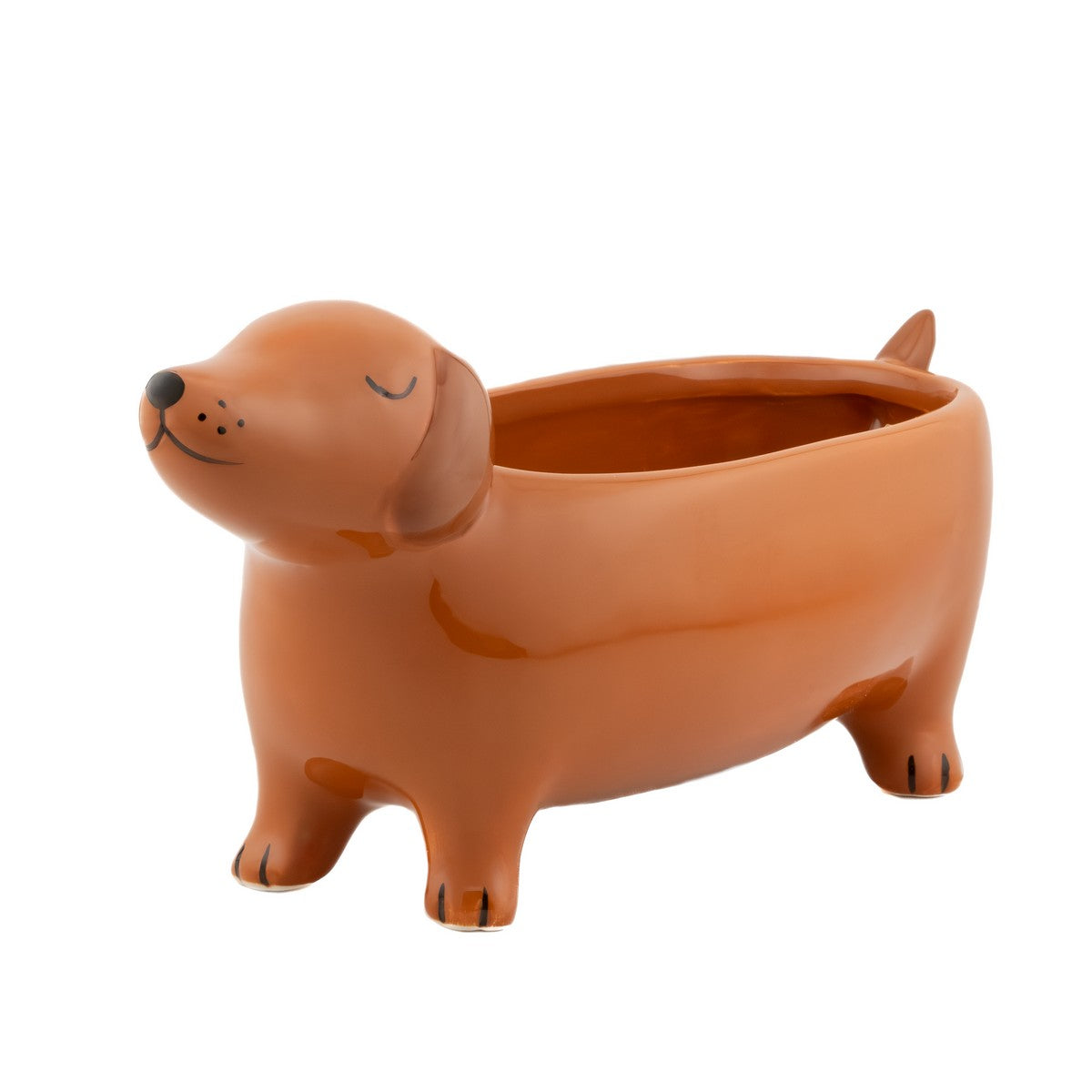 Sausage Dog Planter | Dolomite Dachshund Plant Pot