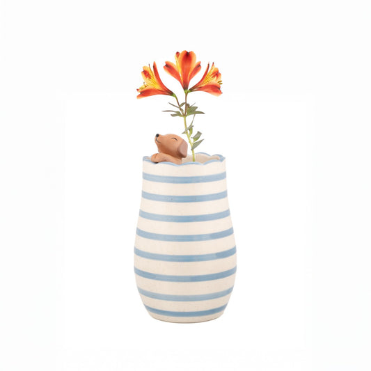 Peeking Sausage Dog Vase | Dachshund Flower Vase