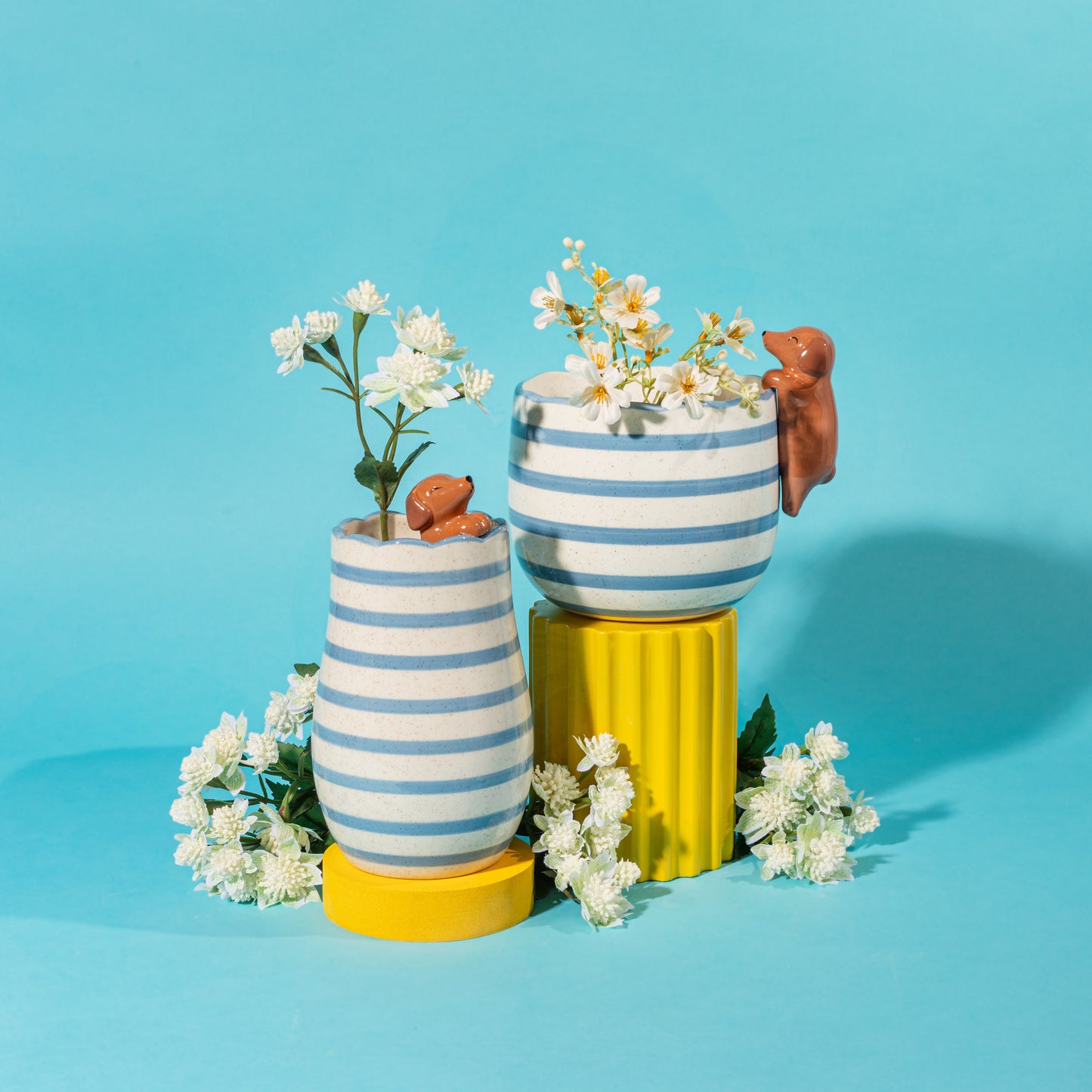 Peeking Sausage Dog Vase | Dachshund Flower Vase