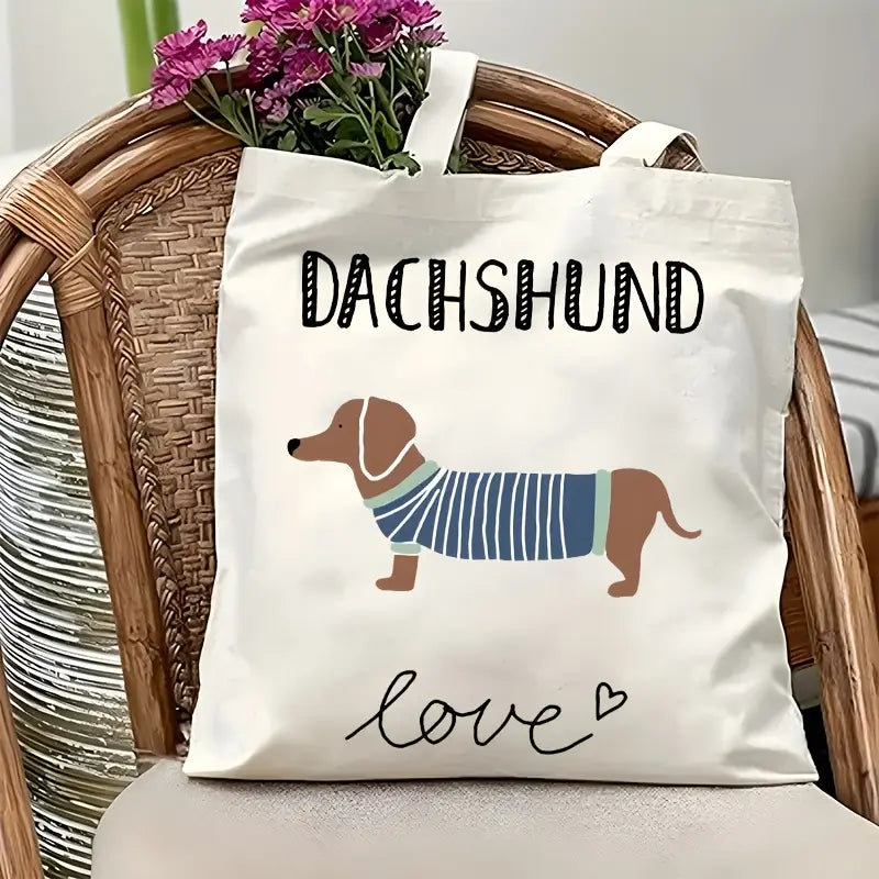 Dachshund Love Shoulder Tote Bag