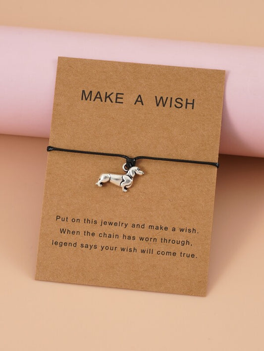 Dachshund Charm Bracelet - Make A Wish image 0