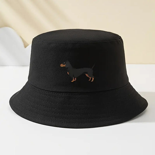 Black Unisex Dachshund Bucket Hat