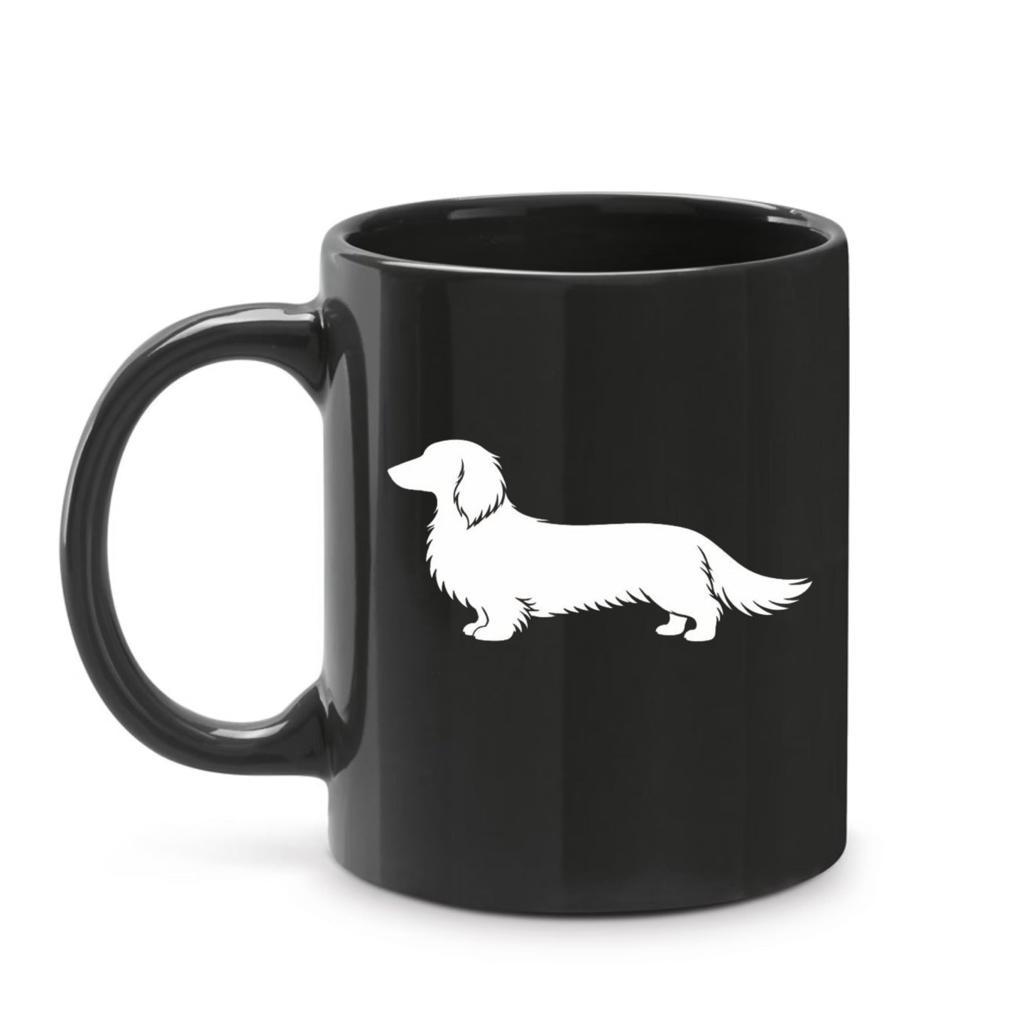 Black Dachshund Silhouette Mug – Choice of 3 Coats