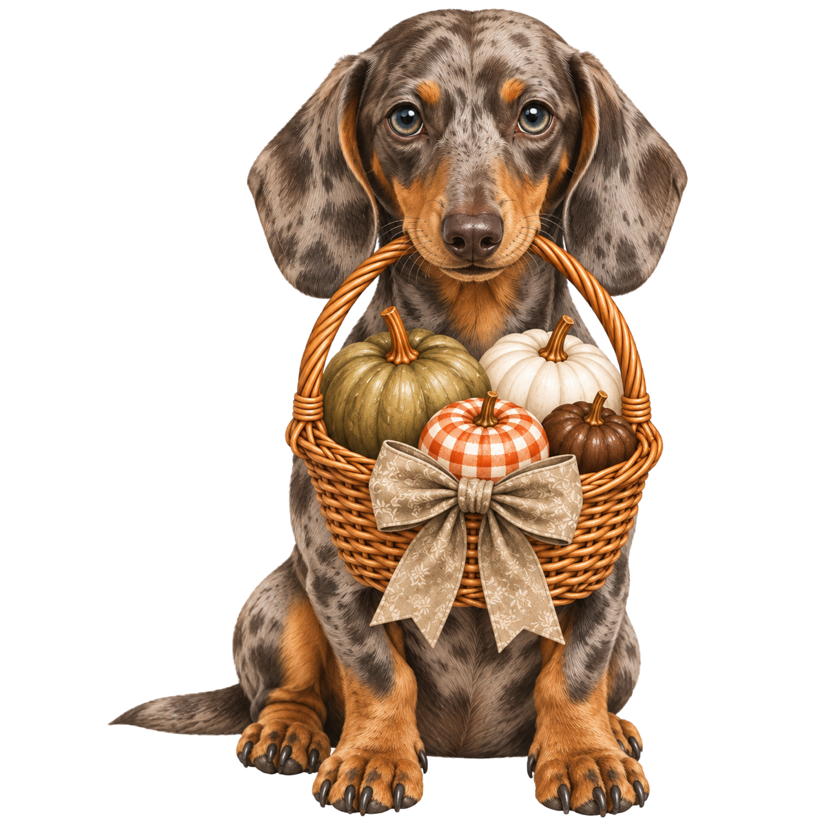 🎃 Smooth Haired Dachshund Halloween Pumpkin Basket Pocket Tote – 9 Designs | 3 Sizes 🐾