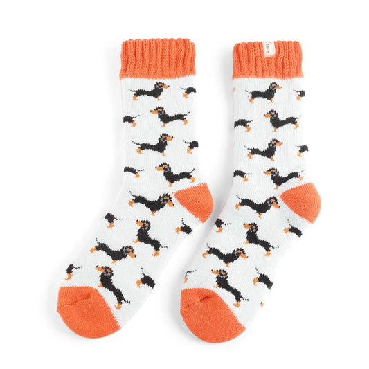 Ladies Thick Winter Little Sausage Dogs Socks Duck Egg image 0